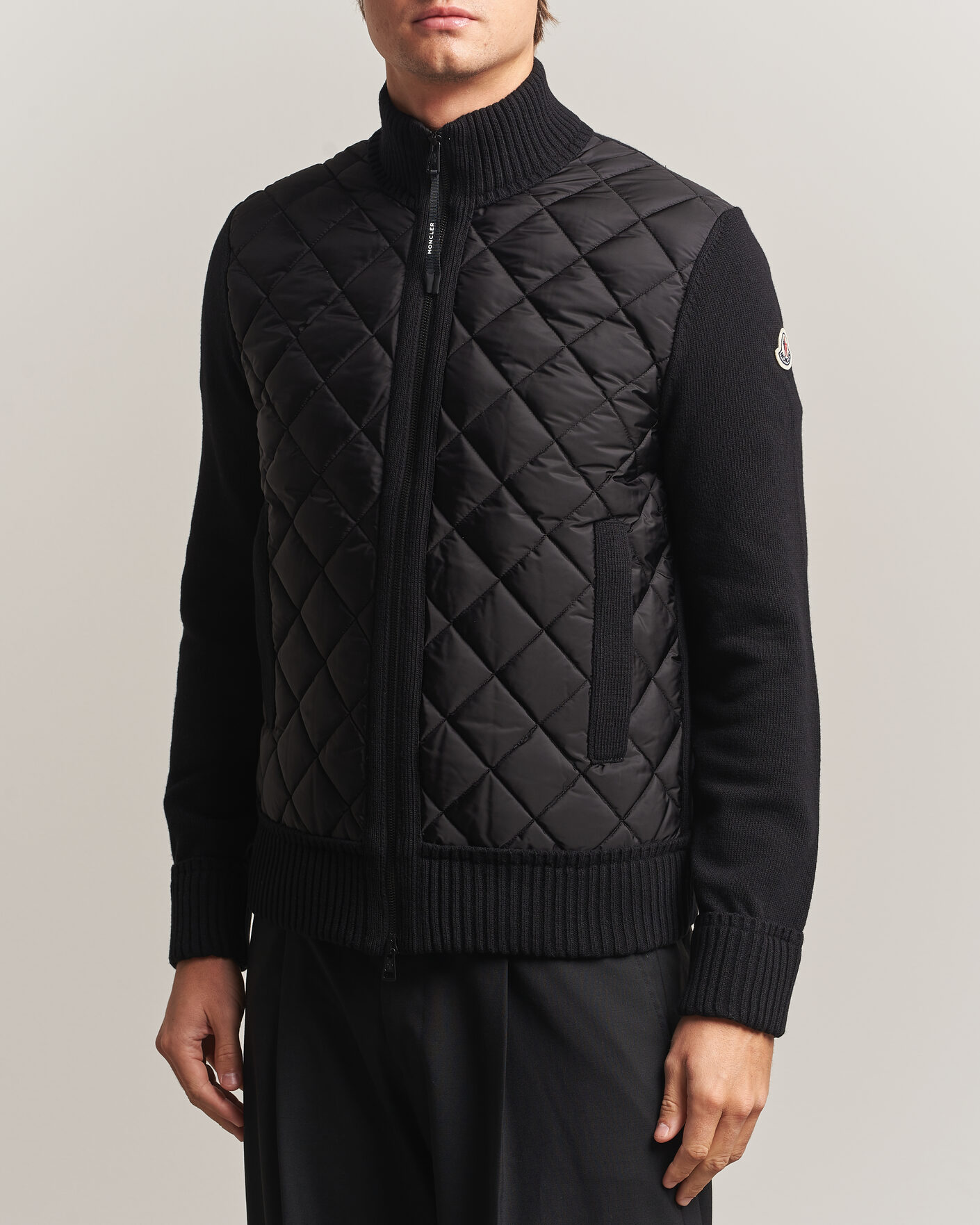 Heren | Jassen | Moncler | Quilted Hybrid Jacket Black