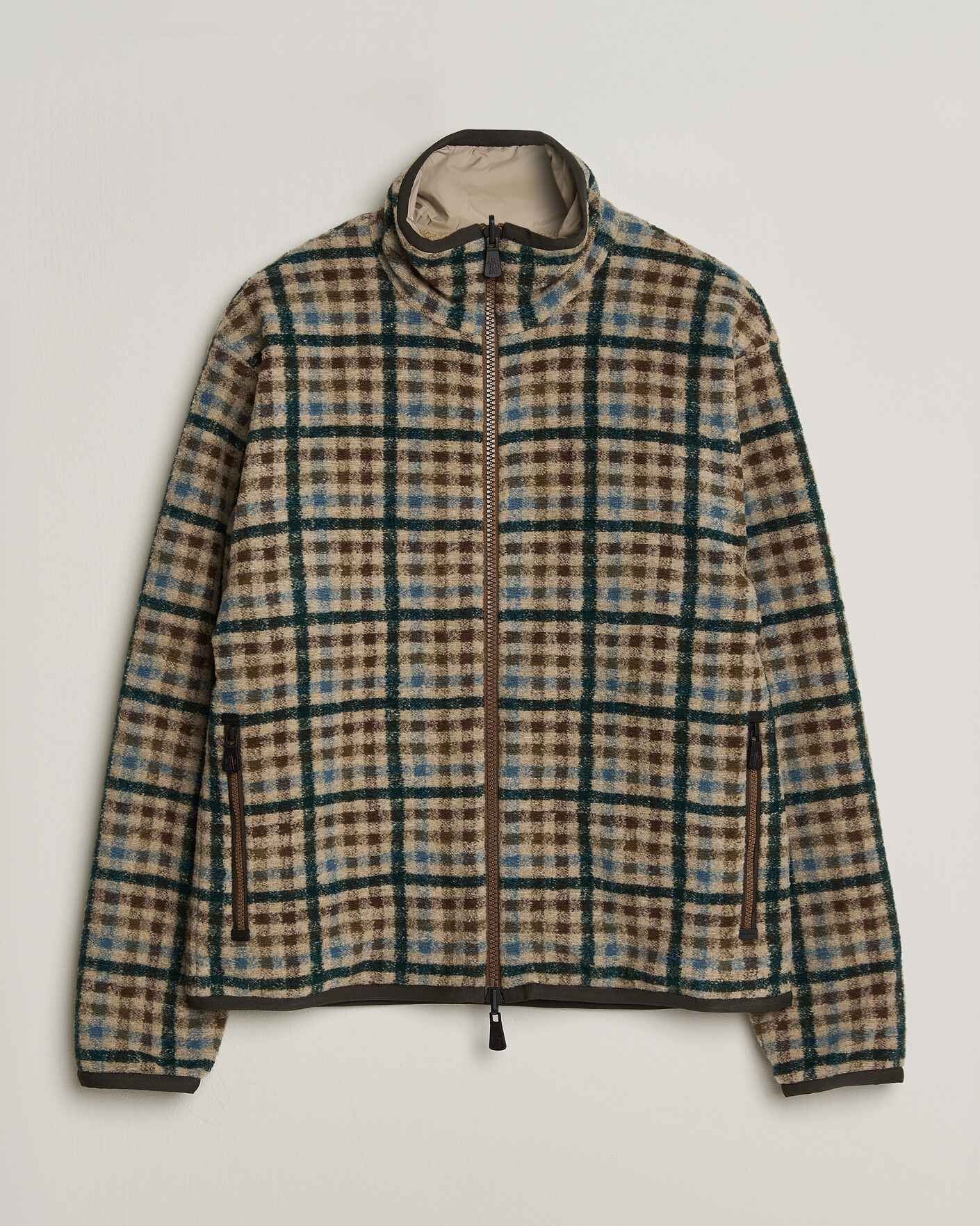 Heren | Truien | Moncler Grenoble | Sherpa Zip Cardigan Beige/Green