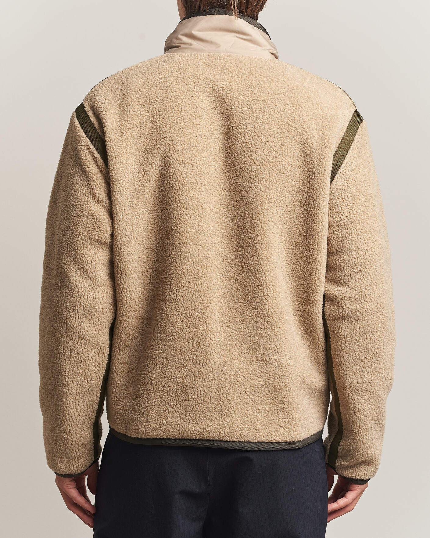 Heren | Truien | Moncler Grenoble | Sherpa Zip Cardigan Beige/Green