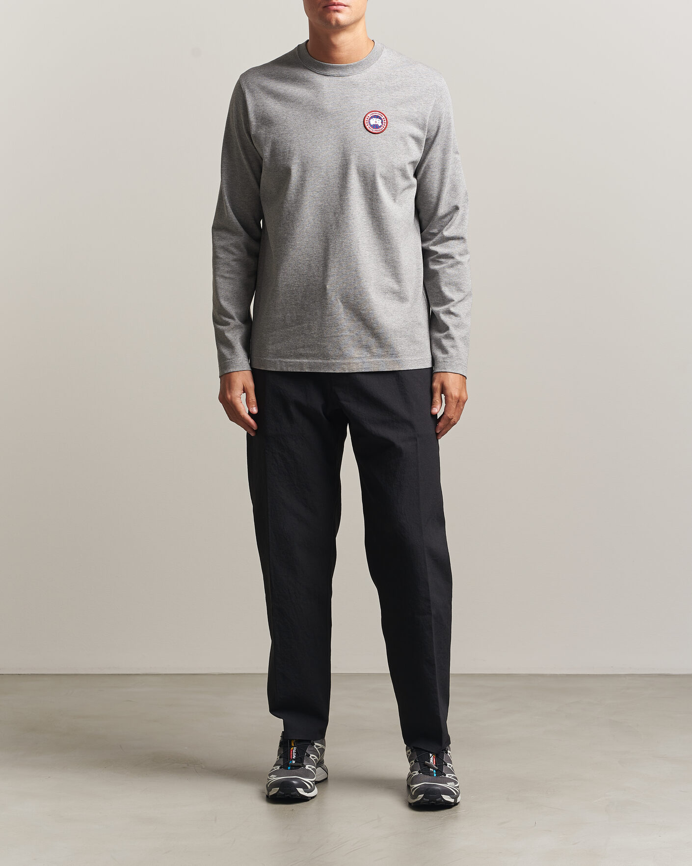 Heren | T-shirts | Canada Goose | Vantage Long Sleeve T-Shirt Stone Heather