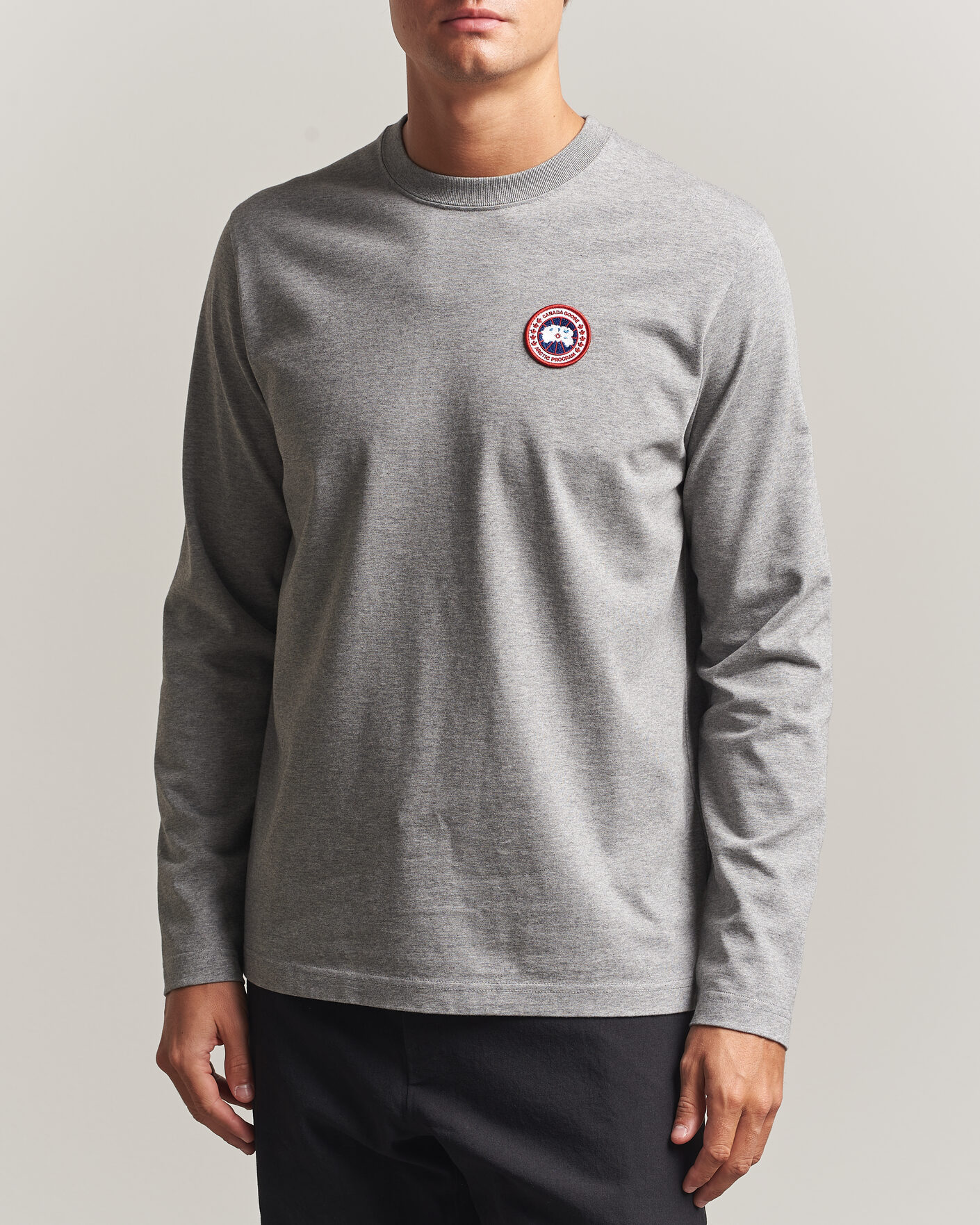 Heren | T-shirts | Canada Goose | Vantage Long Sleeve T-Shirt Stone Heather