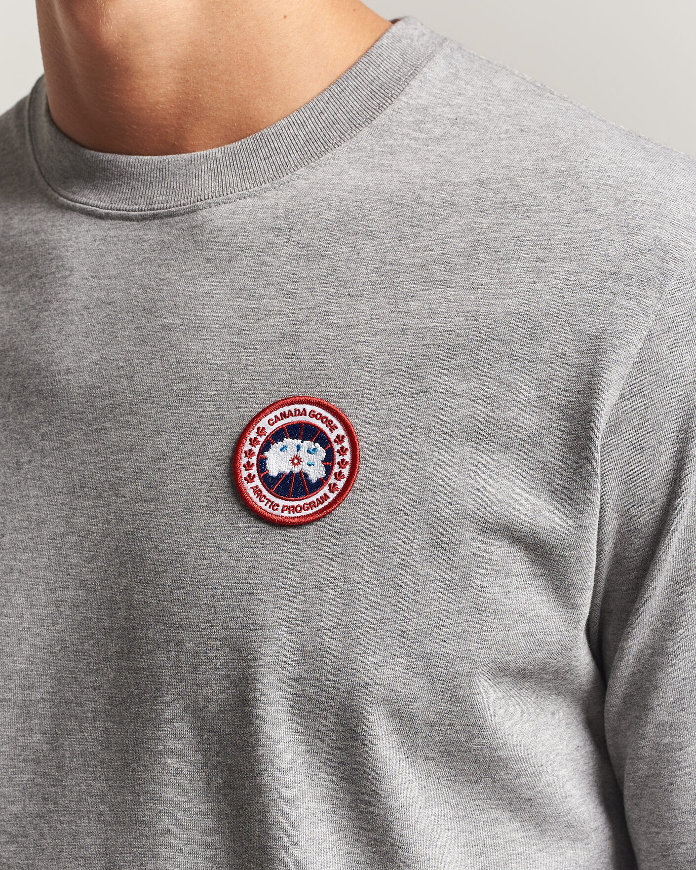 Heren | T-shirts | Canada Goose | Vantage Long Sleeve T-Shirt Stone Heather