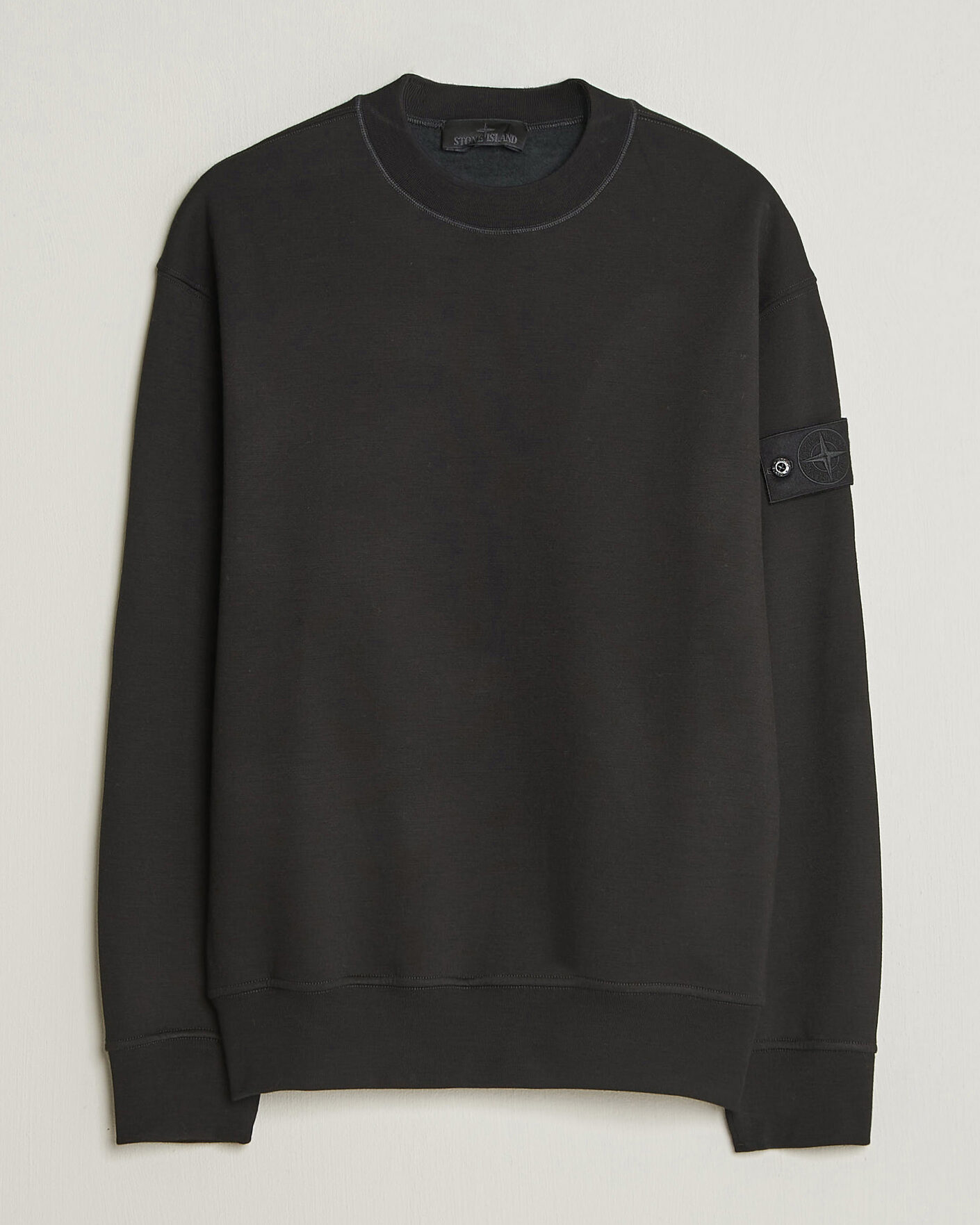 Heren | Truien | Stone Island | Ghost Cotton/Wool Fleece Sweatshirt Black