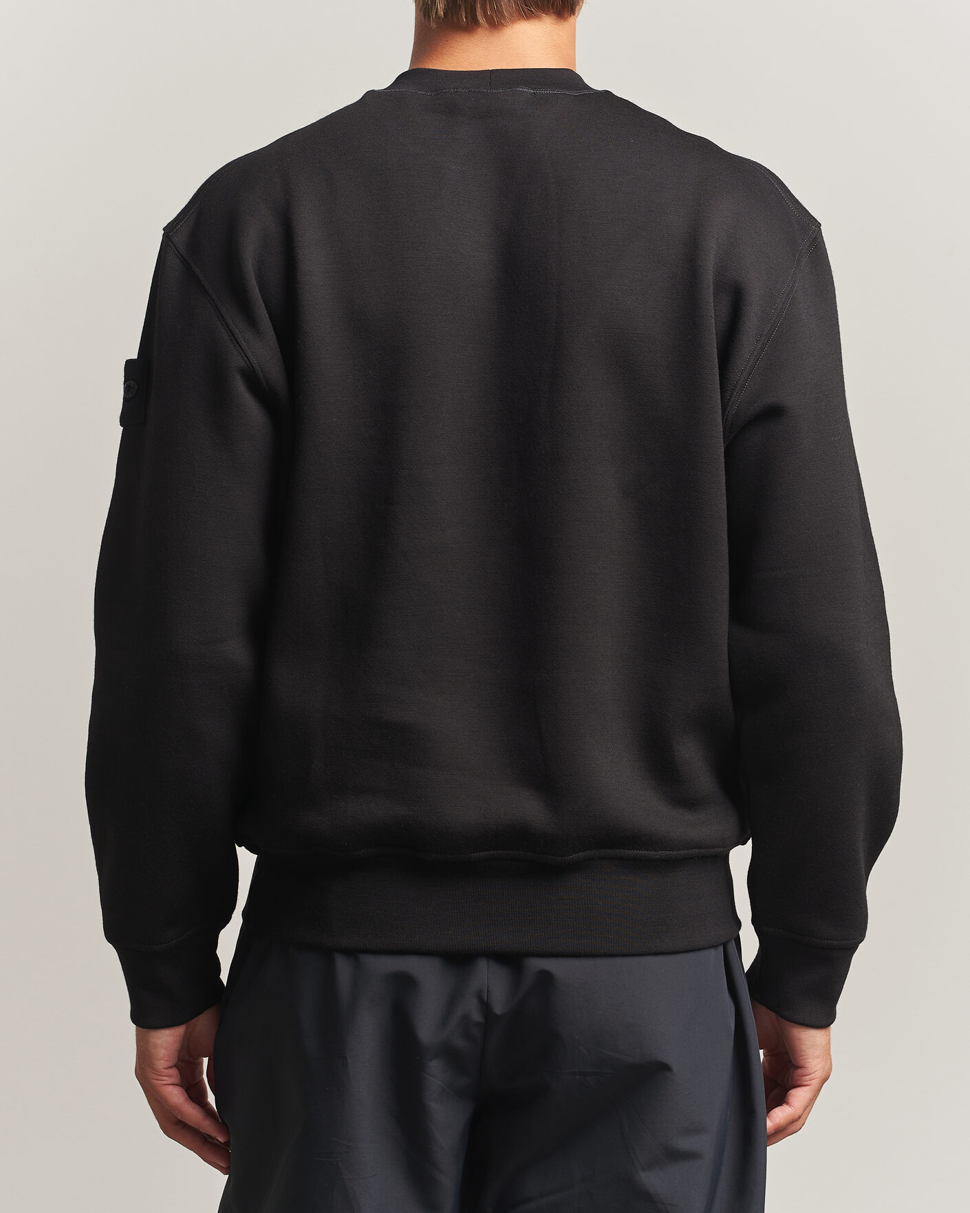 Heren | Truien | Stone Island | Ghost Cotton/Wool Fleece Sweatshirt Black
