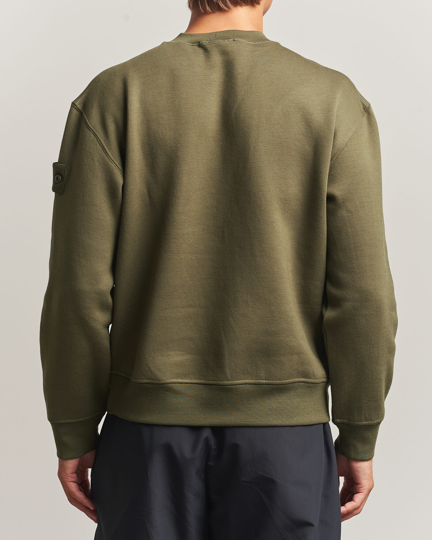 Heren | Truien | Stone Island | Ghost Cotton/Wool Fleece Sweatshirt Miltary Green