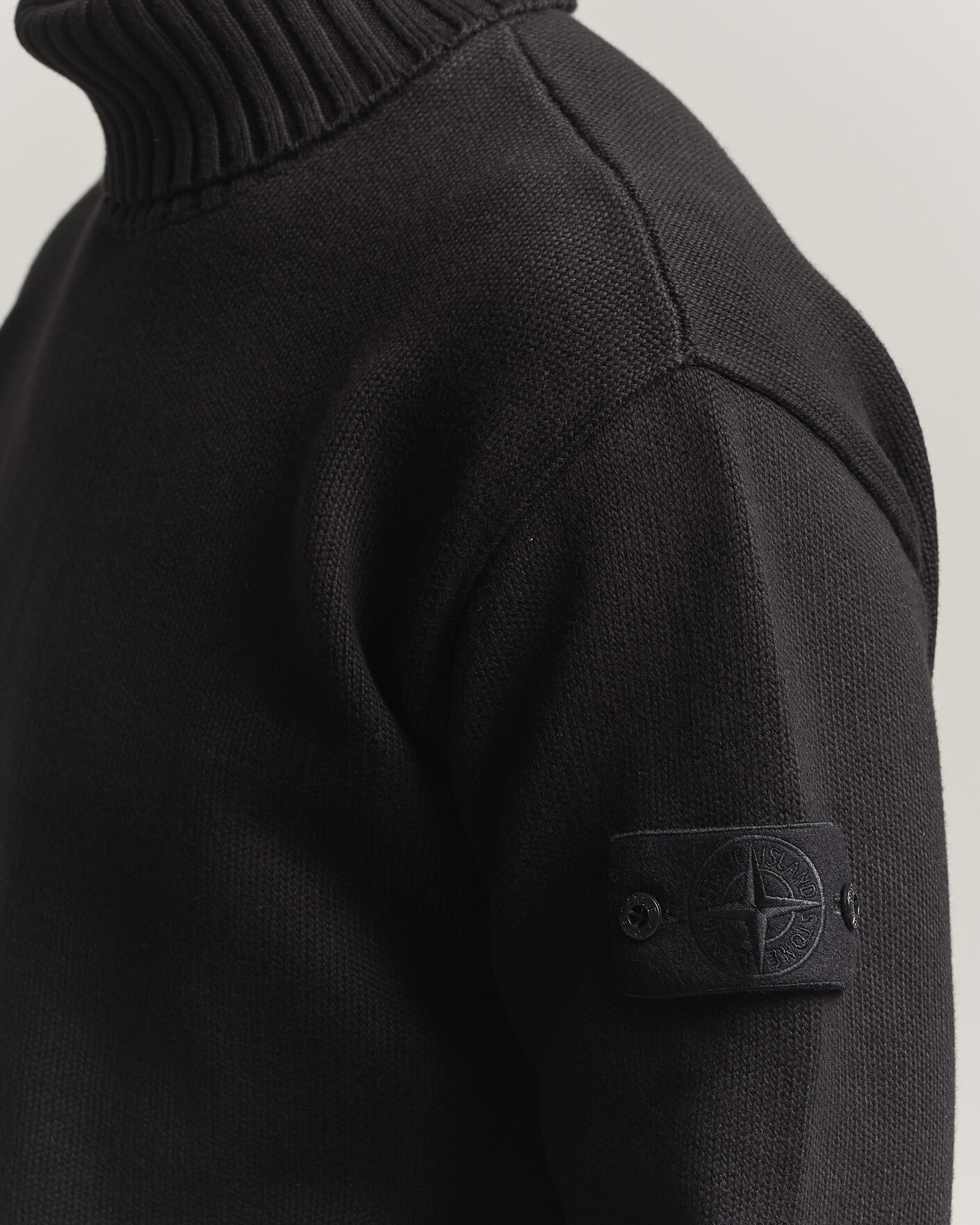 Heren | Truien | Stone Island | Ghost Plush Stitch Winter Cotton Rollneck Black