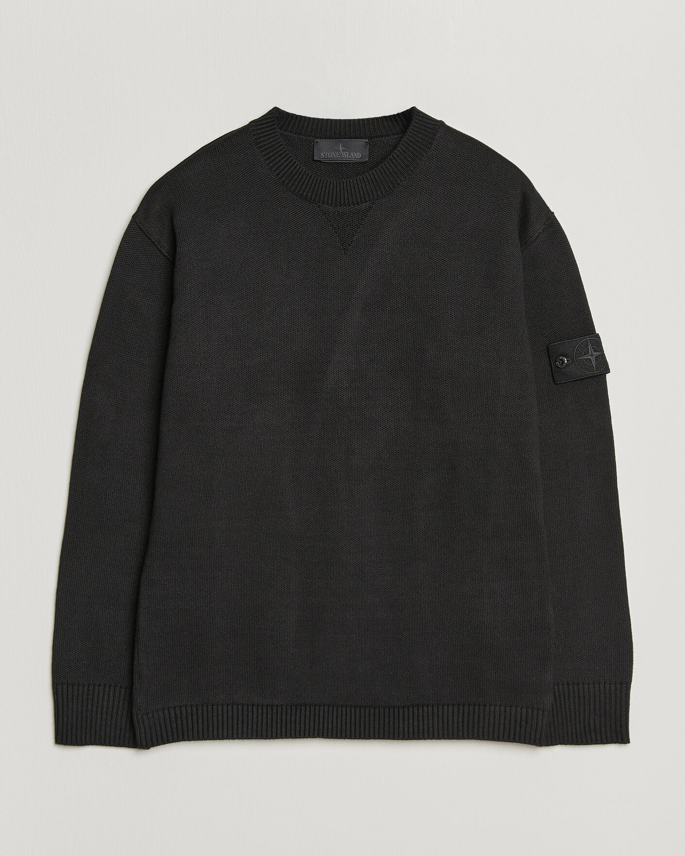 Heren | Truien | Stone Island | Ghost Plush Stitch Winter Cotton Sweat Black