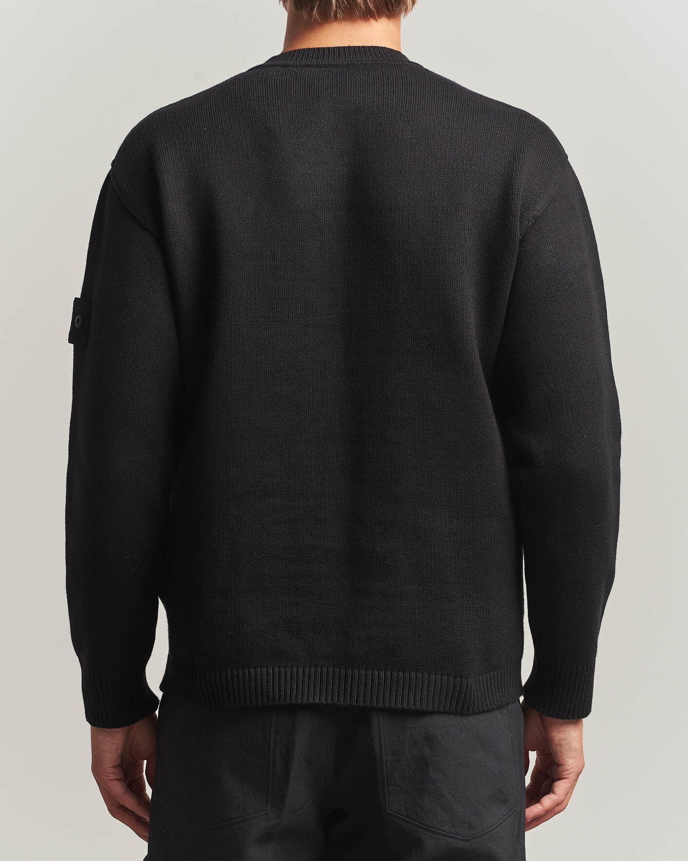Heren | Truien | Stone Island | Ghost Plush Stitch Winter Cotton Sweat Black