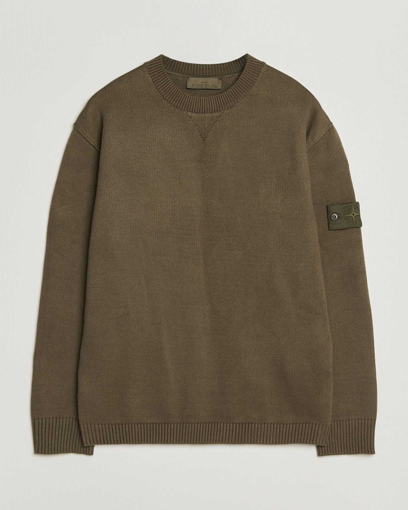 Heren | Truien | Stone Island | Ghost Plush Stitch Winter Cotton Sweat Miltary Green