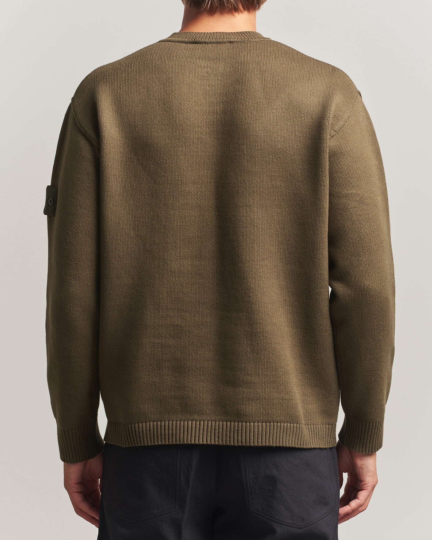 Heren | Truien | Stone Island | Ghost Plush Stitch Winter Cotton Sweat Miltary Green