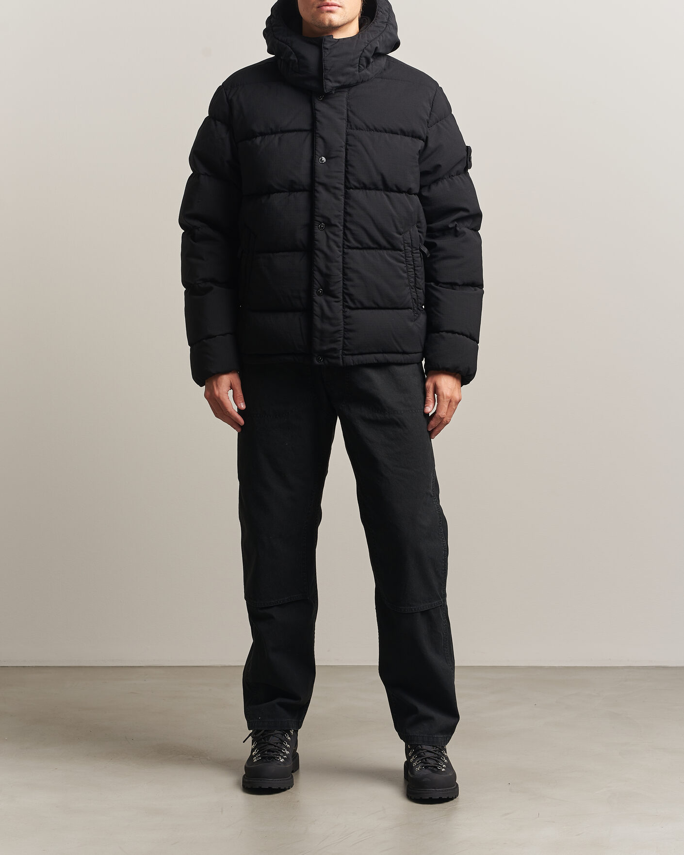 Heren | Jassen | Stone Island | Ghost Wool Ripstop Down Jacket Black