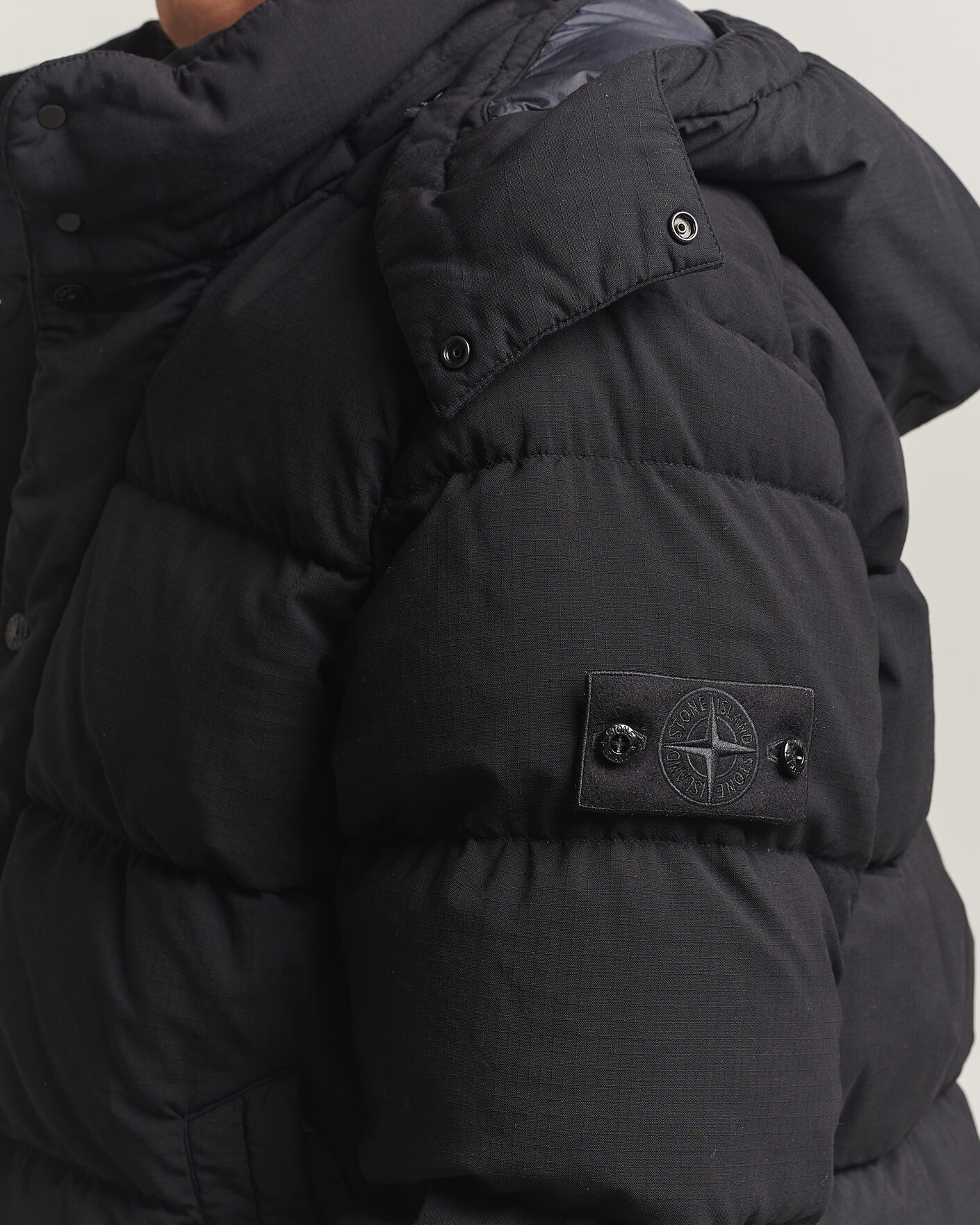 Heren | Jassen | Stone Island | Ghost Wool Ripstop Down Jacket Black