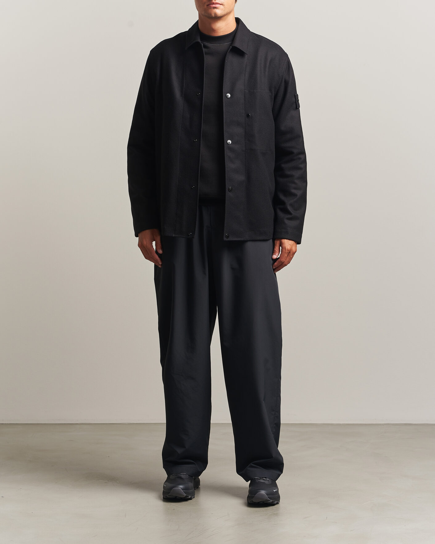 Heren | Overhemden | Stone Island | Ghost Wool/Nylon Flannel Overshirt Black