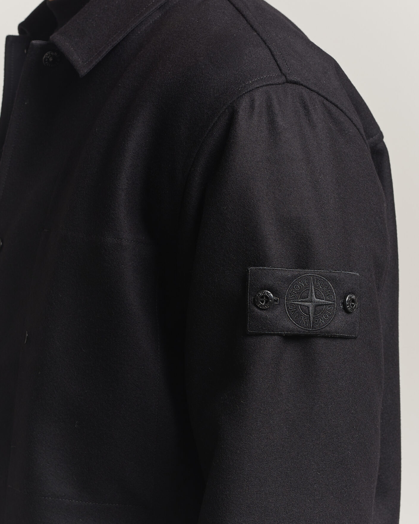 Heren | Overhemden | Stone Island | Ghost Wool/Nylon Flannel Overshirt Black