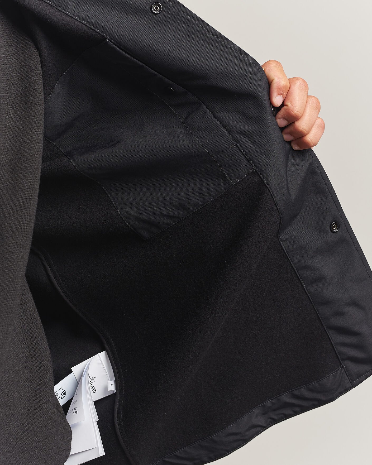Heren | Overhemden | Stone Island | Ghost Wool/Nylon Flannel Overshirt Black