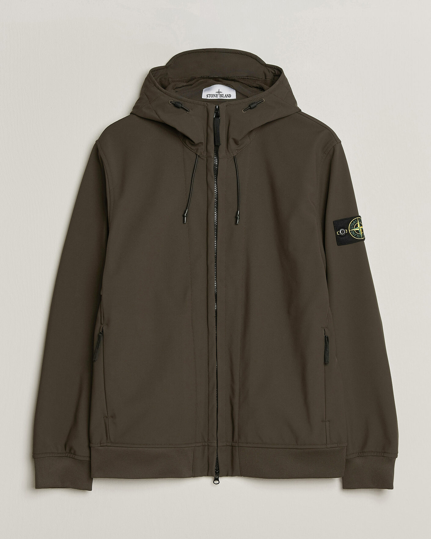 Heren | Jassen | Stone Island | Short Hooded Soft Shell Jacket Coal Grey