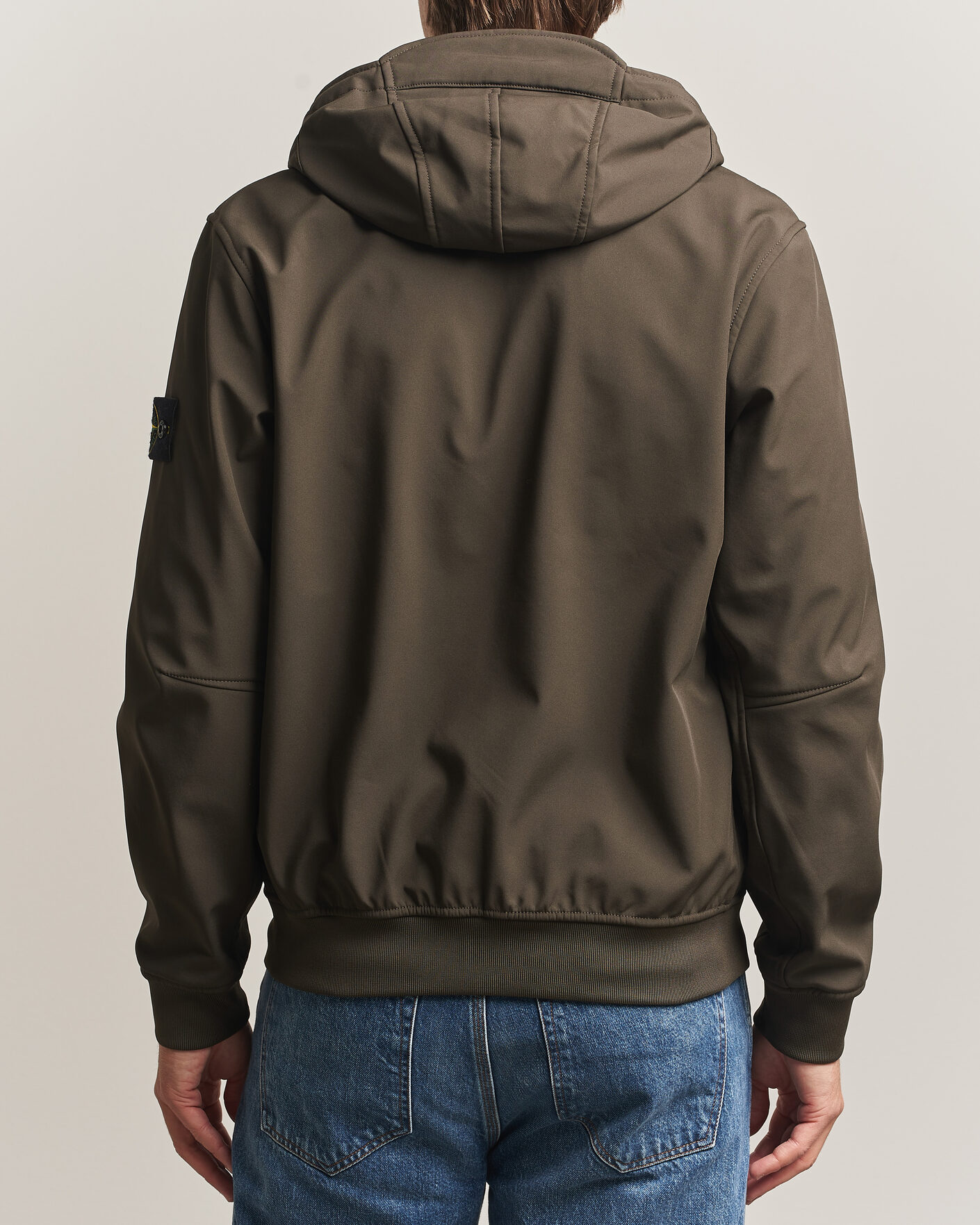 Heren | Jassen | Stone Island | Short Hooded Soft Shell Jacket Coal Grey