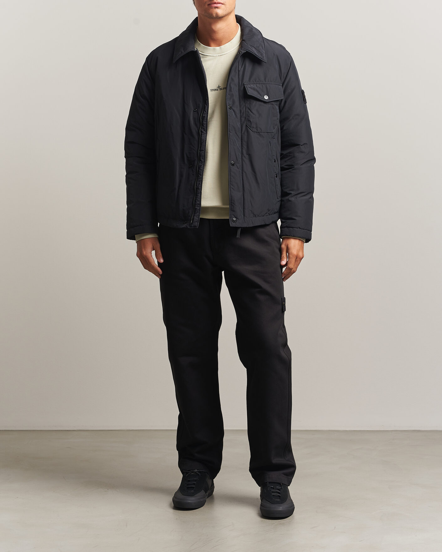 Heren | Jassen | Stone Island | Micro Twill Padded Jacket Black