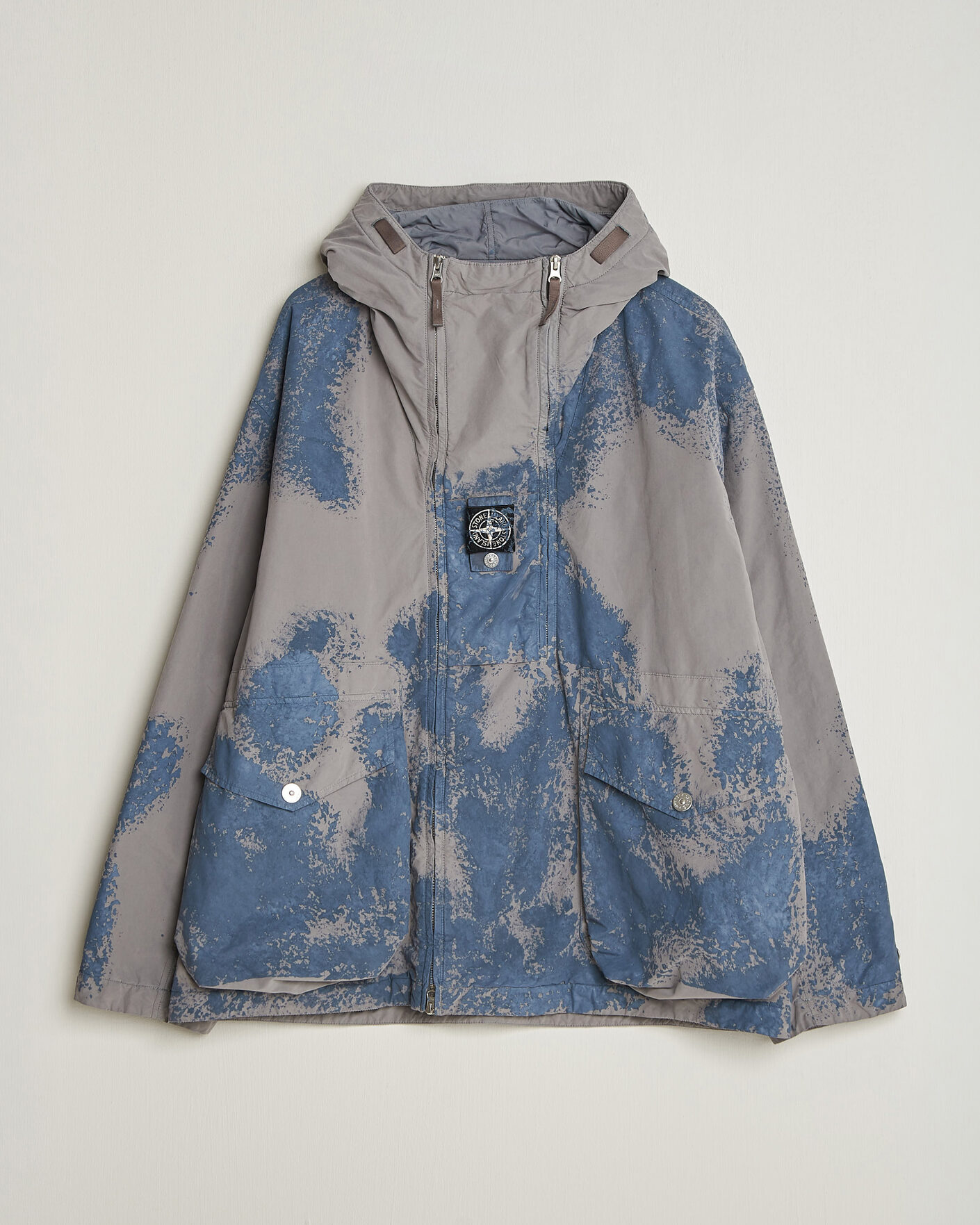 Heren | Jassen | Stone Island | Hand Painted David Light TC Short Parka Grey