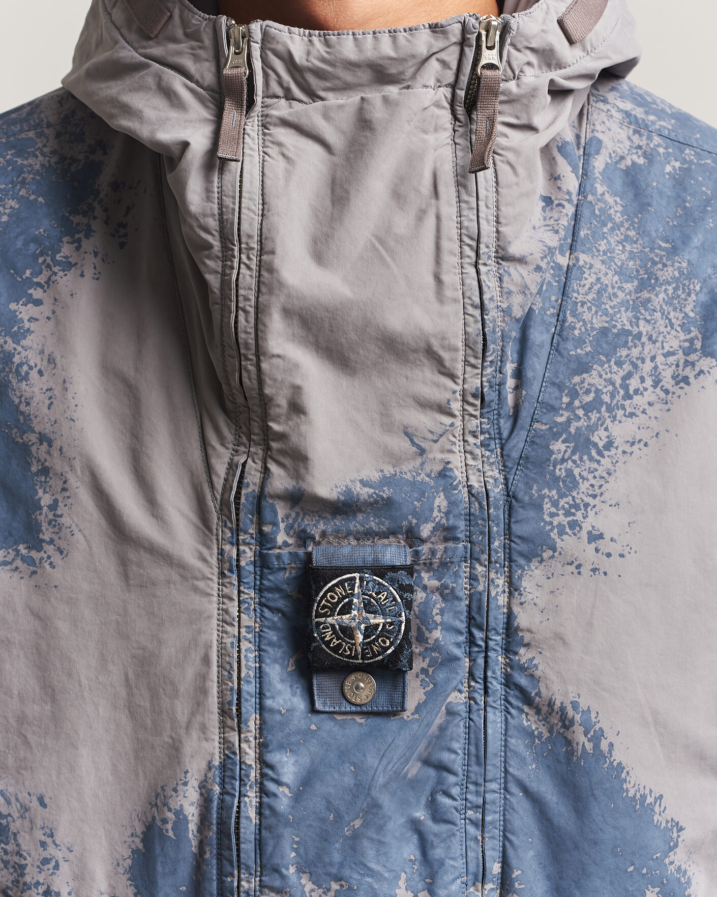 Heren | Jassen | Stone Island | Hand Painted David Light TC Short Parka Grey