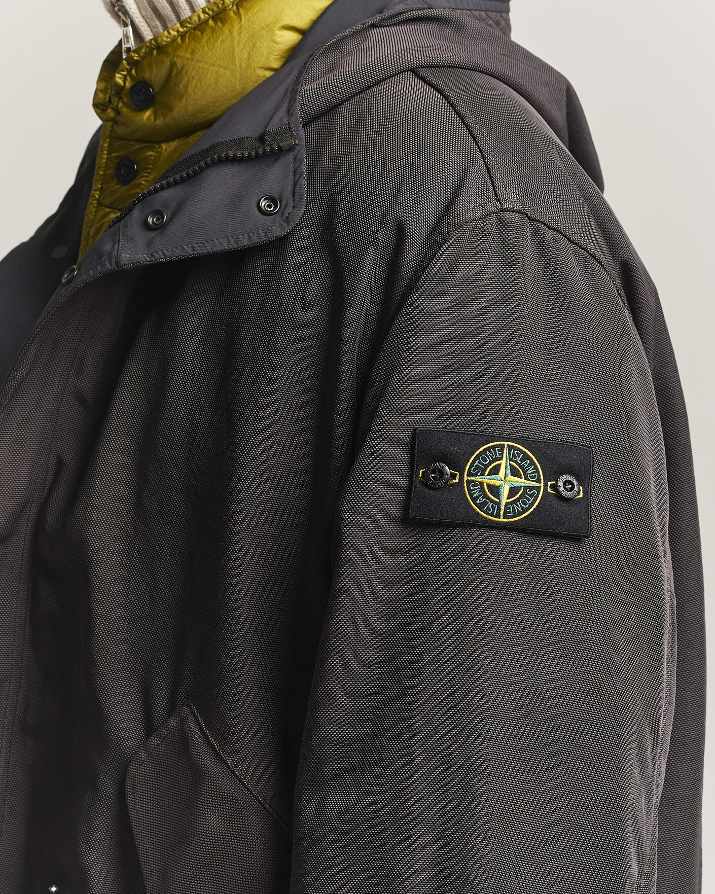Heren | Jassen | Stone Island | Dense Oxford Nylon TC Fishtail Parka Lead Grey