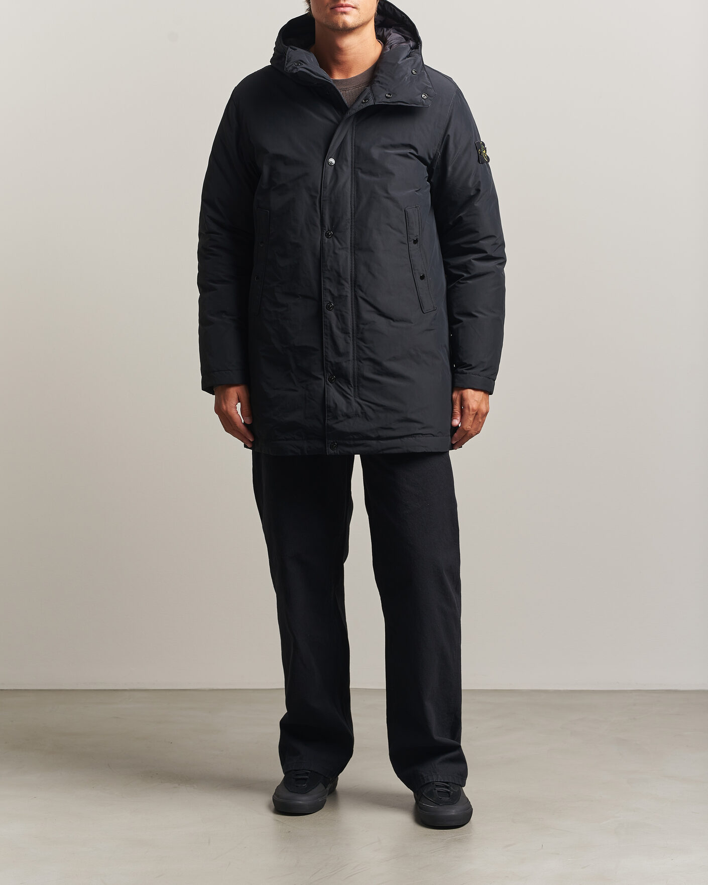 Heren | Jassen | Stone Island | Micro Twill Padded Parka Black