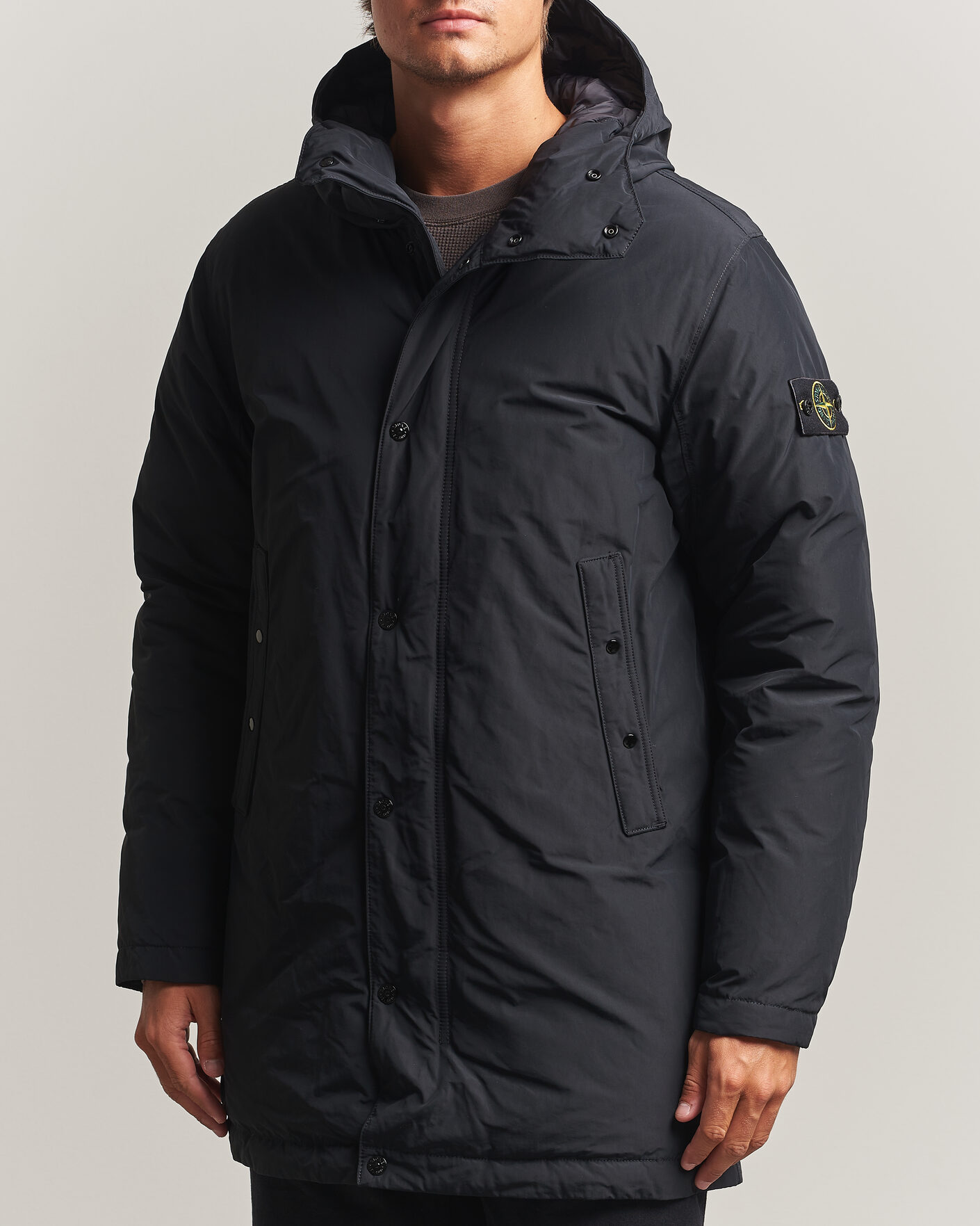 Heren | Jassen | Stone Island | Micro Twill Padded Parka Black