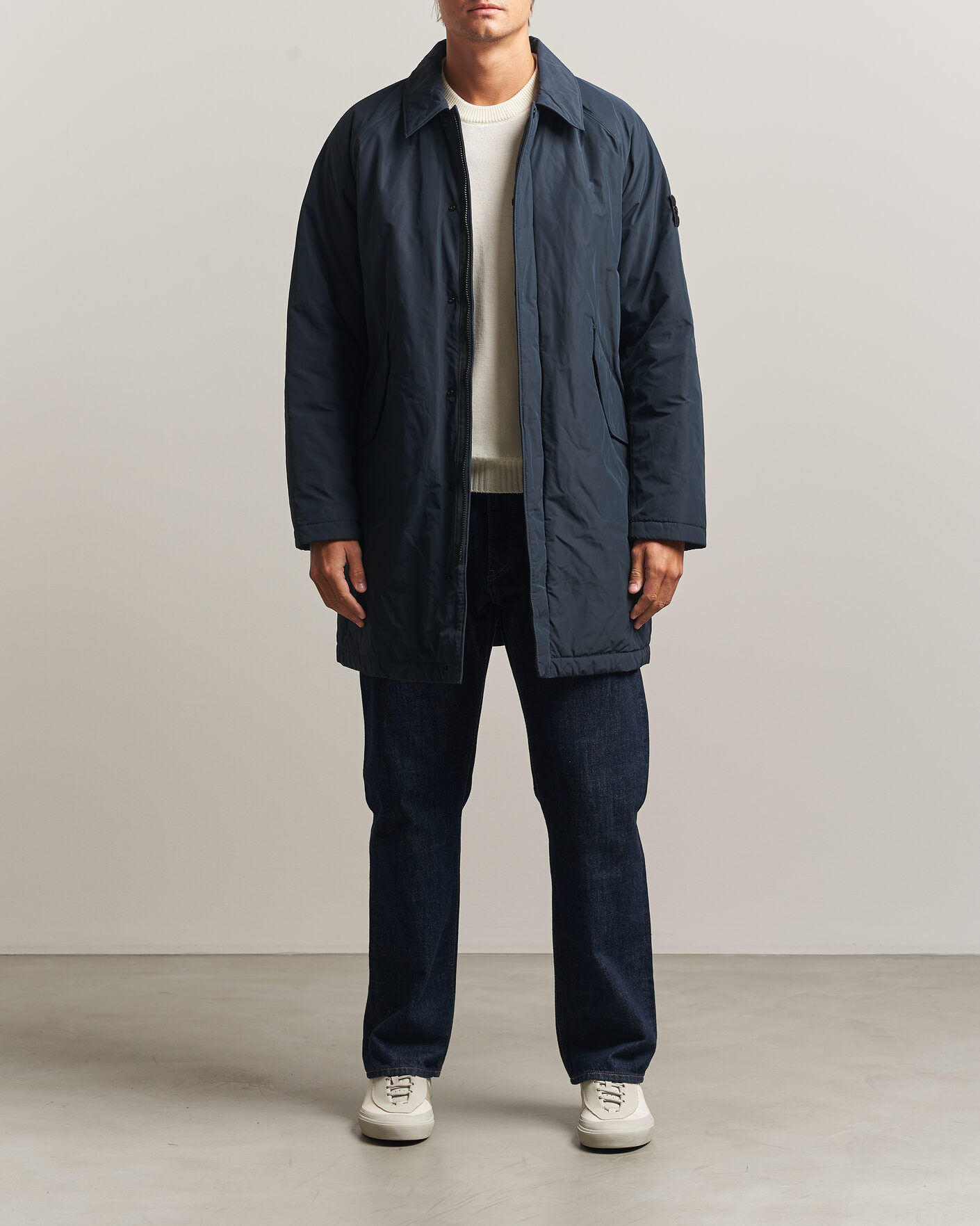 Heren | Jassen | Stone Island | Micro Reps Padded Coat Navy Blue