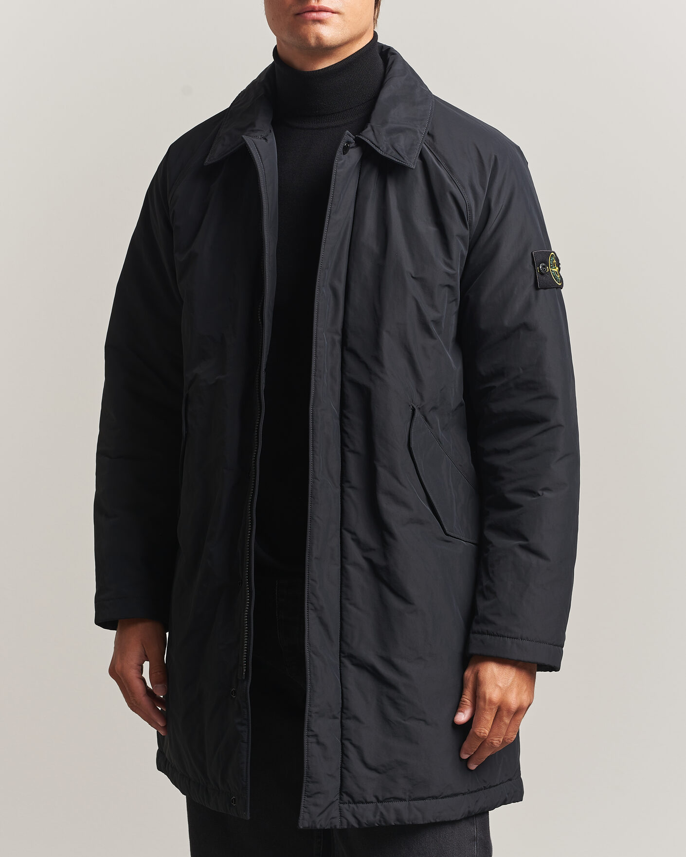 Heren | Jassen | Stone Island | Micro Reps Padded Coat Black