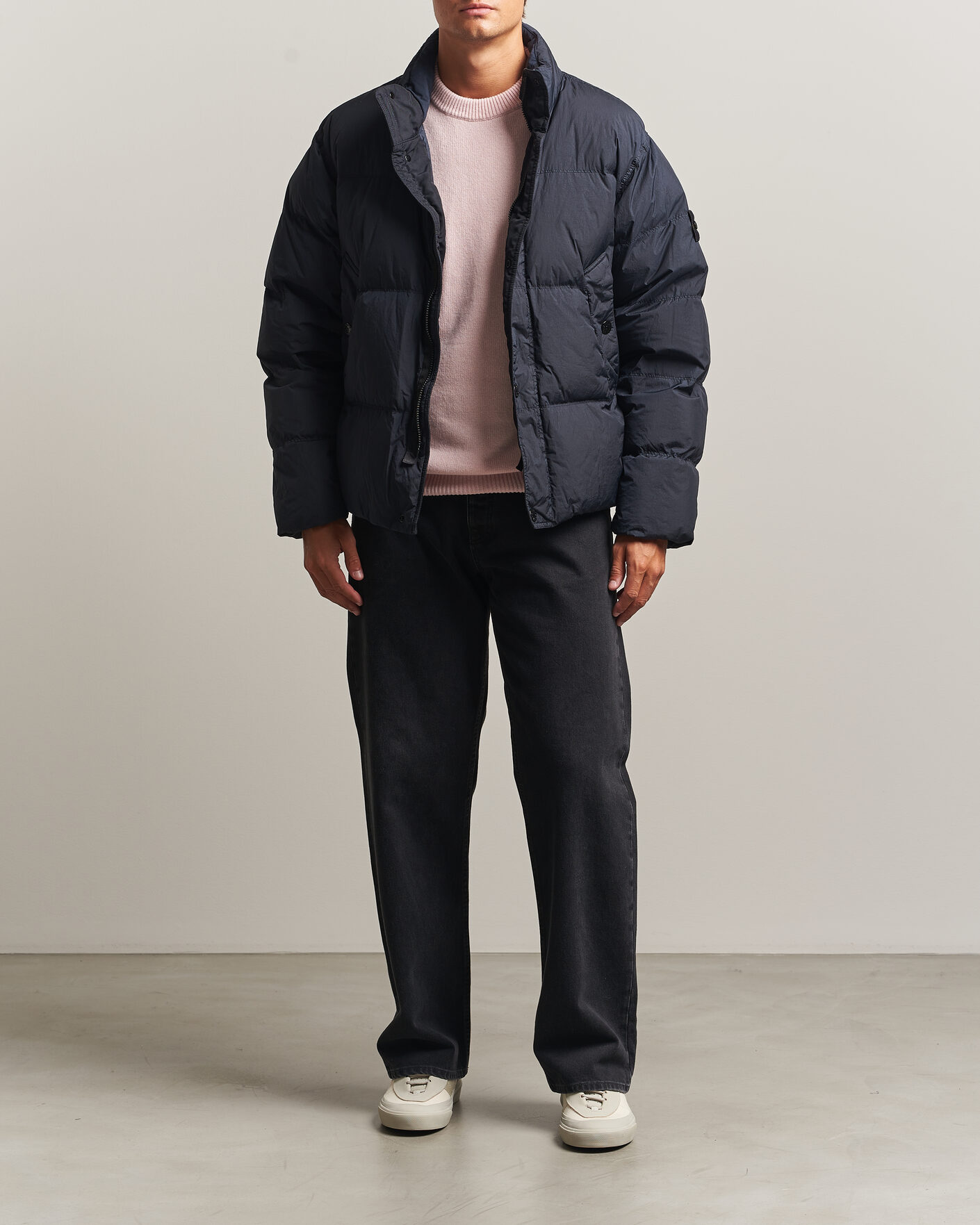 Heren | Jassen | Stone Island | Crinkle Reps Padded Down Jacket Navy Blue