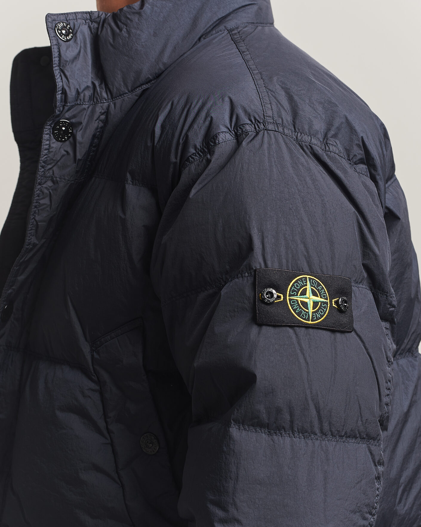 Heren | Jassen | Stone Island | Crinkle Reps Padded Down Jacket Navy Blue