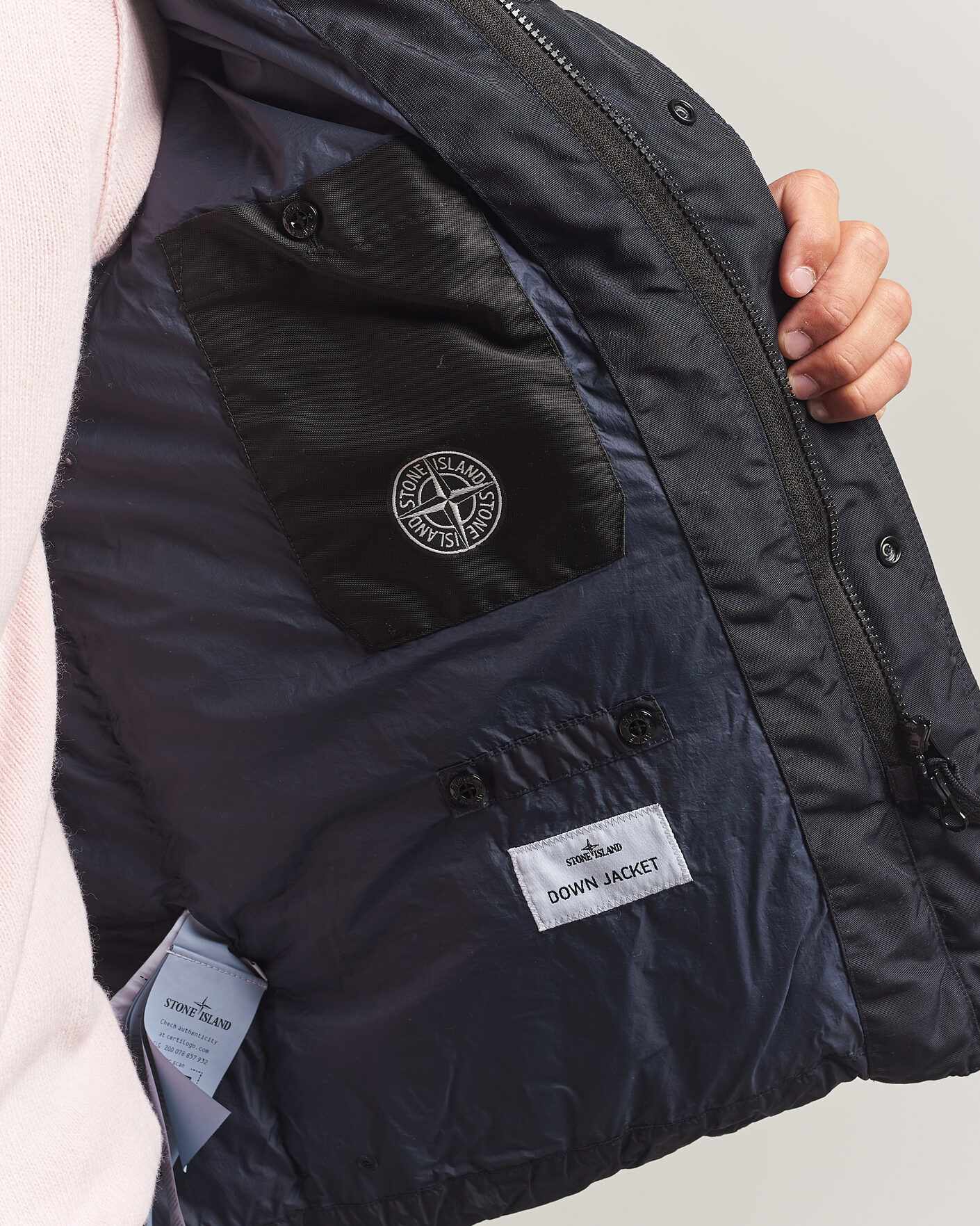 Heren | Jassen | Stone Island | Crinkle Reps Padded Down Jacket Navy Blue
