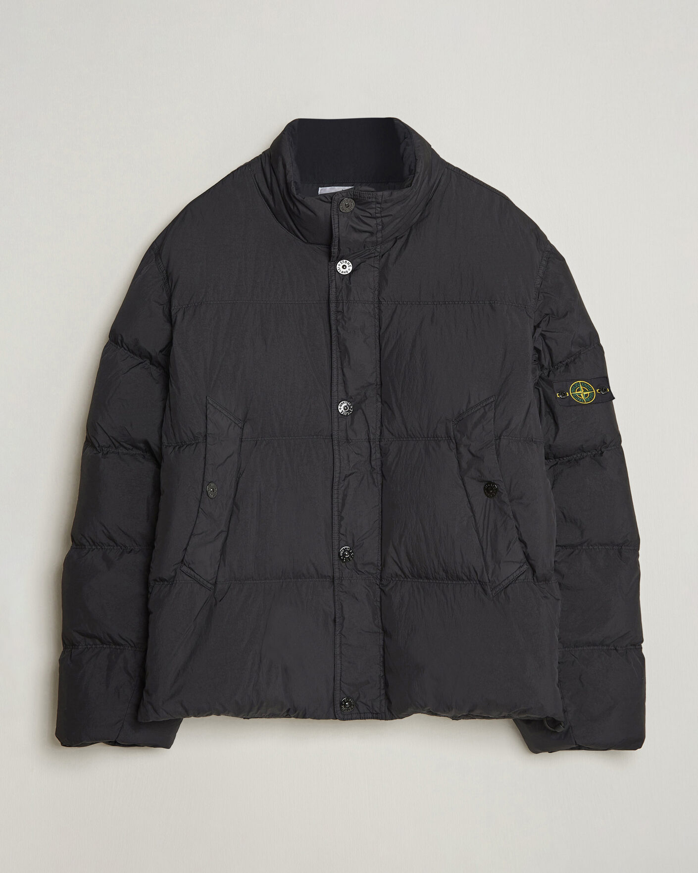 Heren | Jassen | Stone Island | Crinkle Reps Padded Down Jacket Black