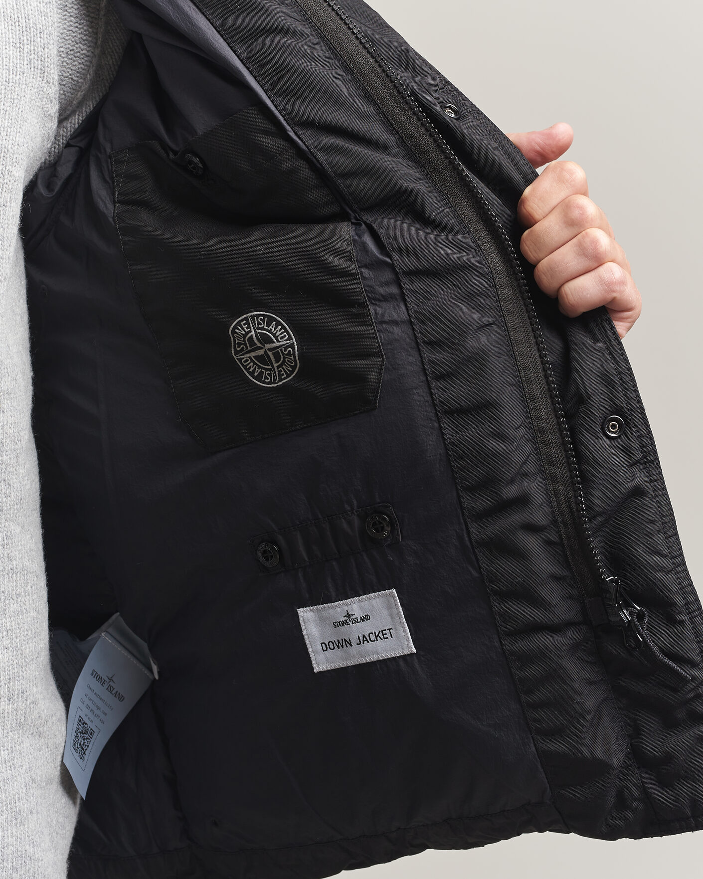 Heren | Jassen | Stone Island | Crinkle Reps Padded Down Jacket Black
