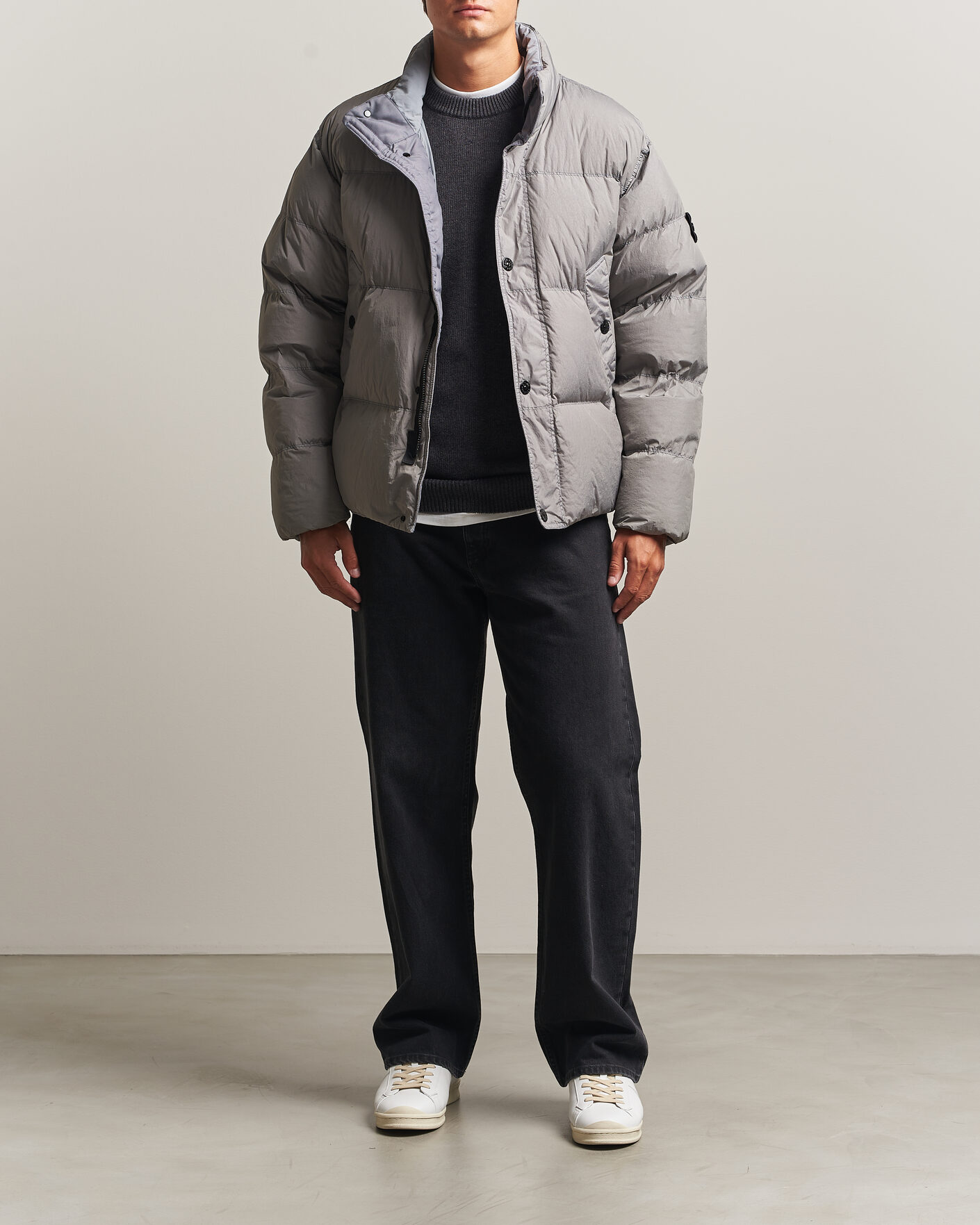 Heren | Jassen | Stone Island | Crinkle Reps Padded Down Jacket Grey