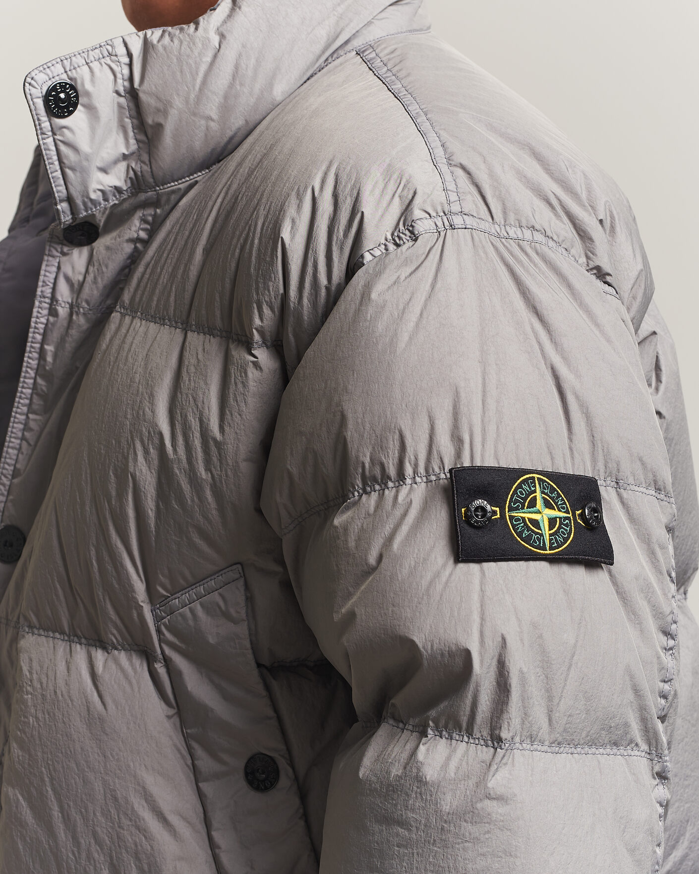 Heren | Jassen | Stone Island | Crinkle Reps Padded Down Jacket Grey