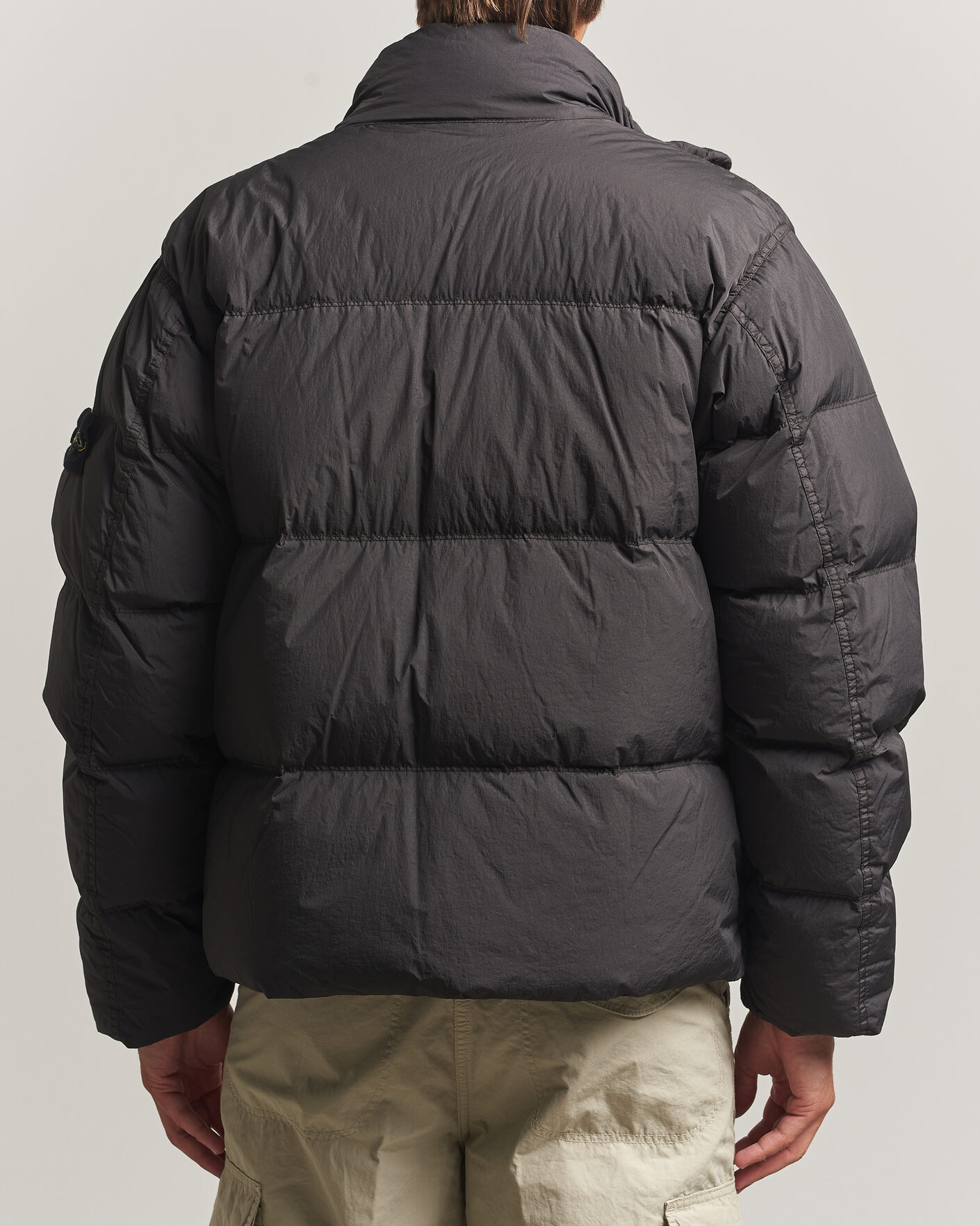 Heren | Jassen | Stone Island | Crinkle Reps Padded Down Jacket Lead Grey