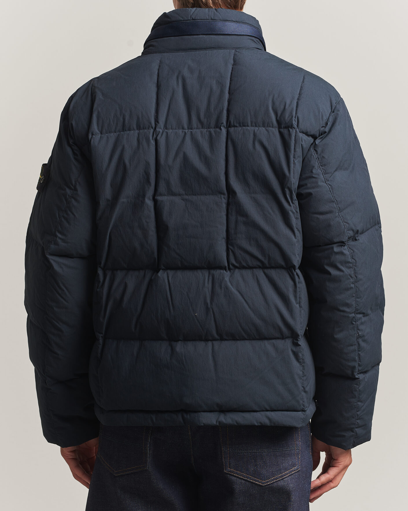 Heren | Jassen | Stone Island | Cotton/Nylon Padded Down Jacket Navy Blue
