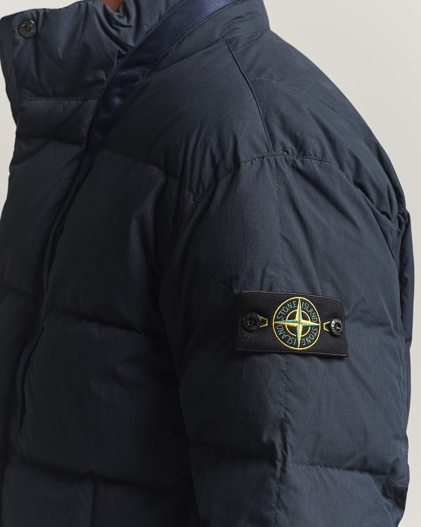 Heren | Jassen | Stone Island | Cotton/Nylon Padded Down Jacket Navy Blue