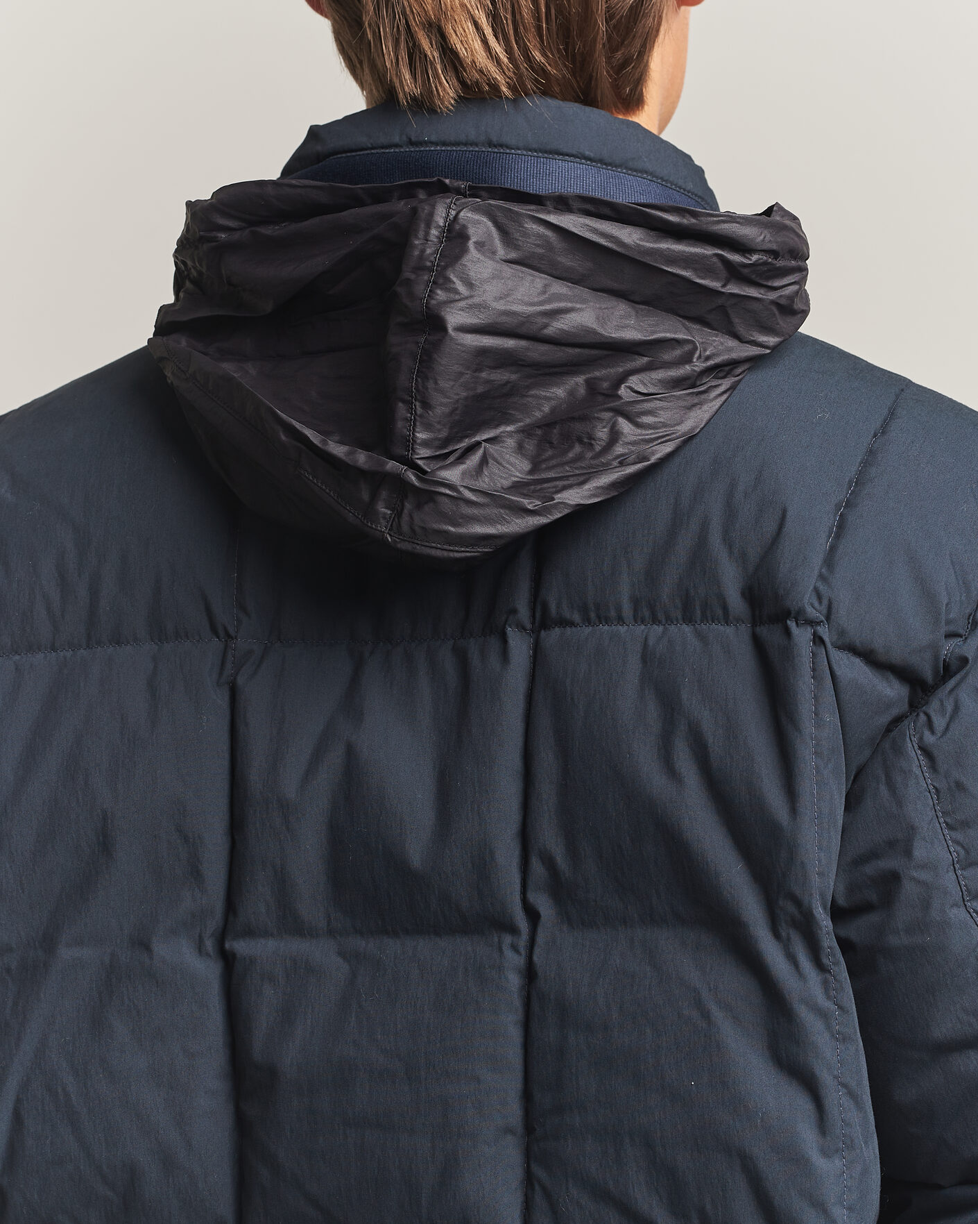 Heren | Jassen | Stone Island | Cotton/Nylon Padded Down Jacket Navy Blue