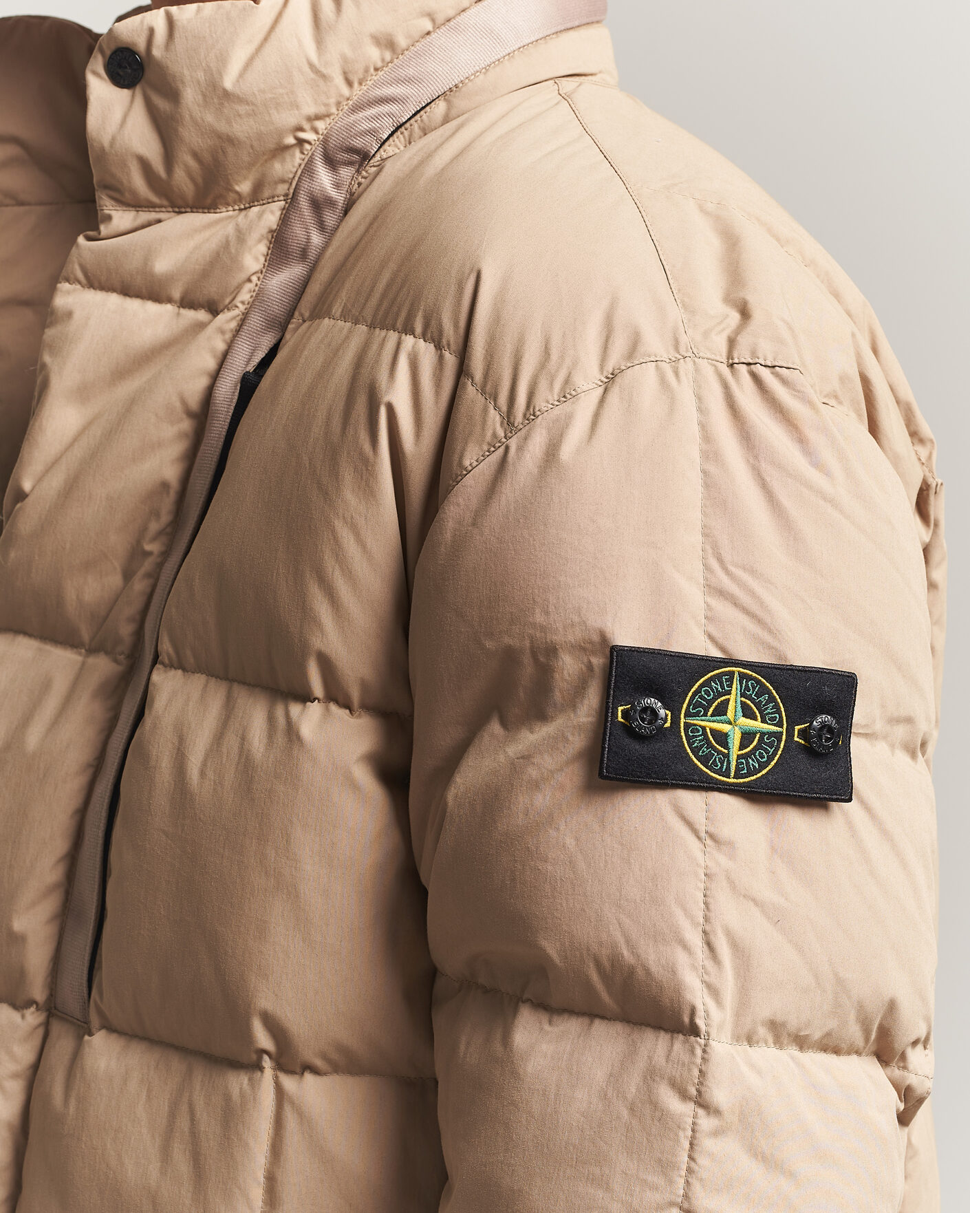 Heren | Jassen | Stone Island | Cotton/Nylon Padded Down Jacket Biscuit