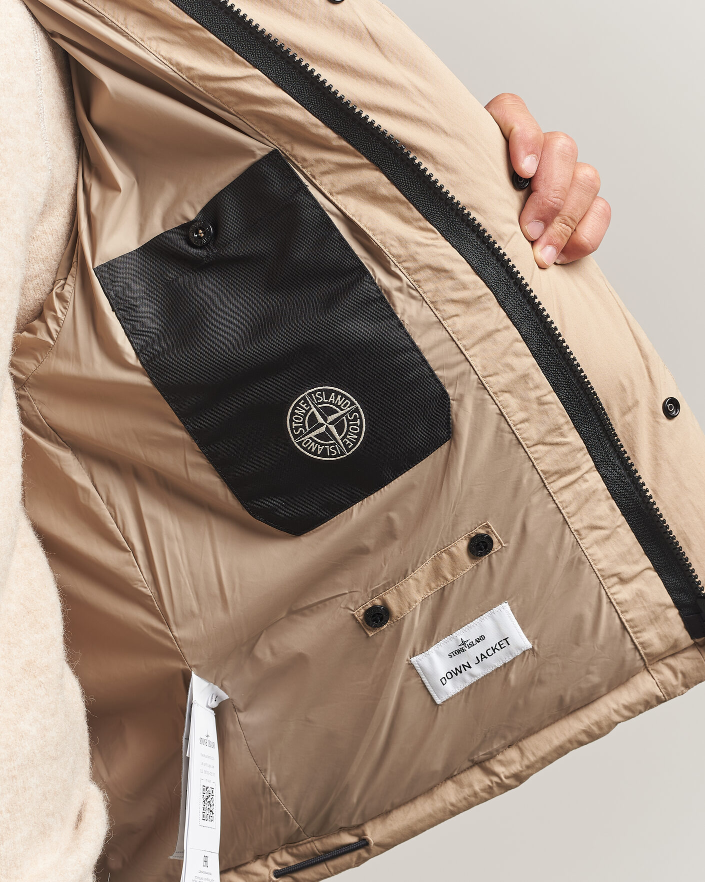 Heren | Jassen | Stone Island | Cotton/Nylon Padded Down Jacket Biscuit