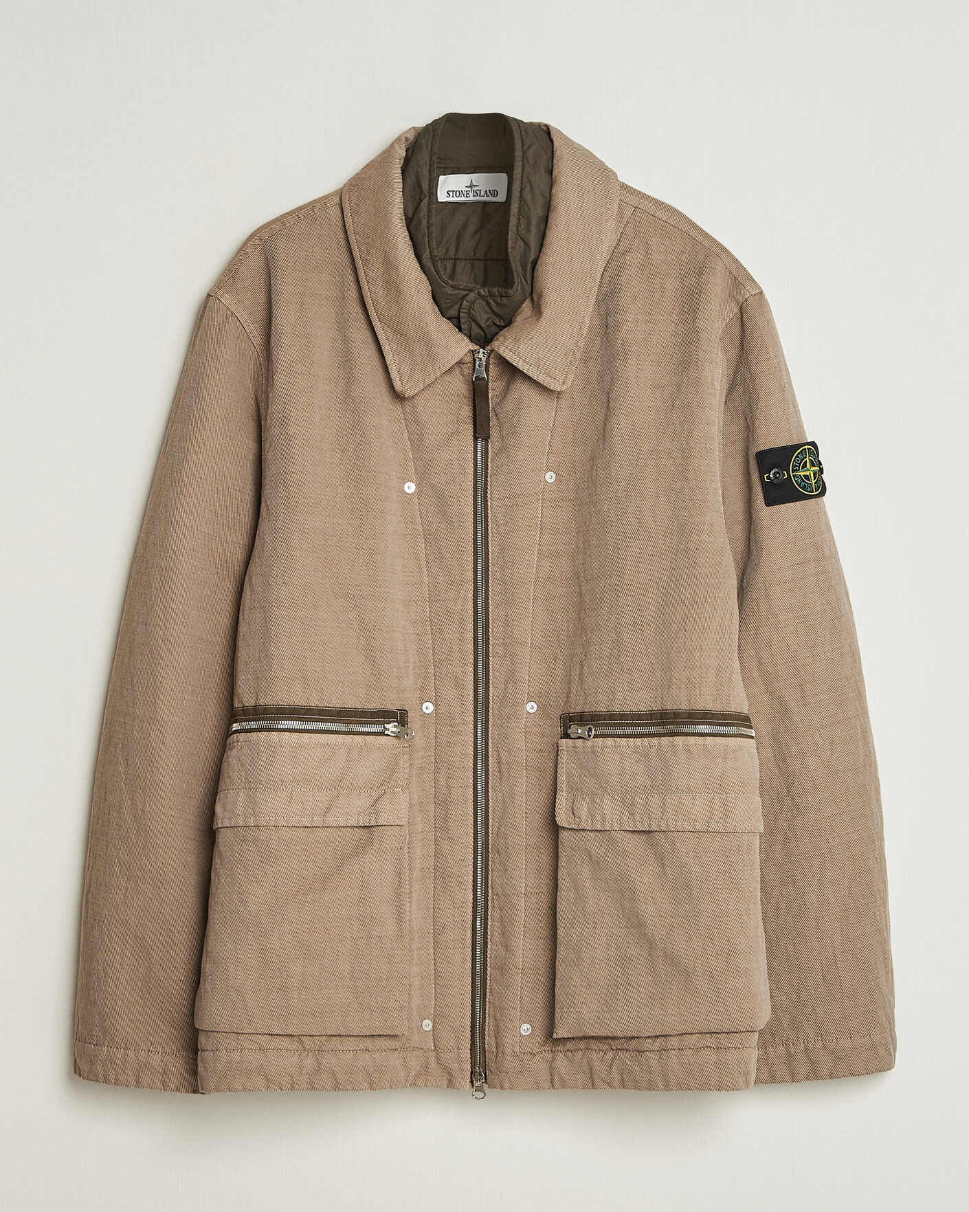 Heren | Jassen | Stone Island | Diagonal Cotton/Wool Field Jacket Biscuit