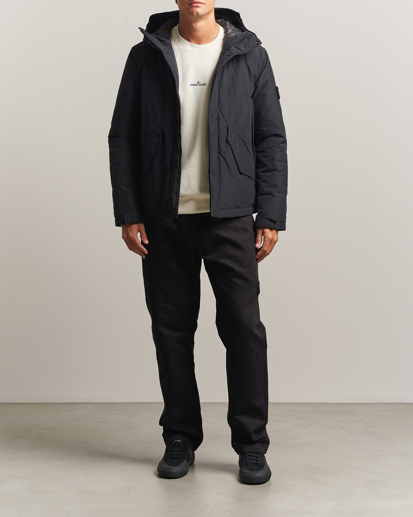 Heren | Jassen | Stone Island | Micro Twill Hood Jacket Black