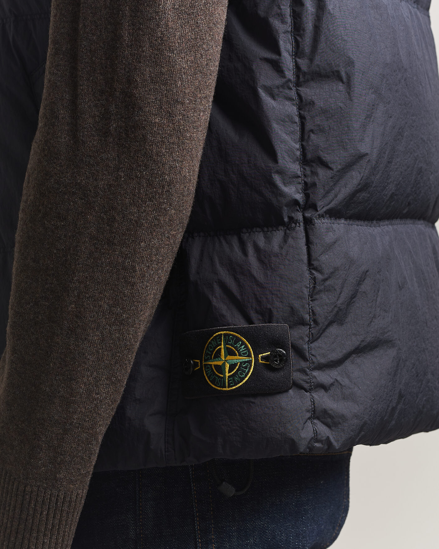 Heren | Gilets | Stone Island | Crinkle Reps Down Vest Navy Blue