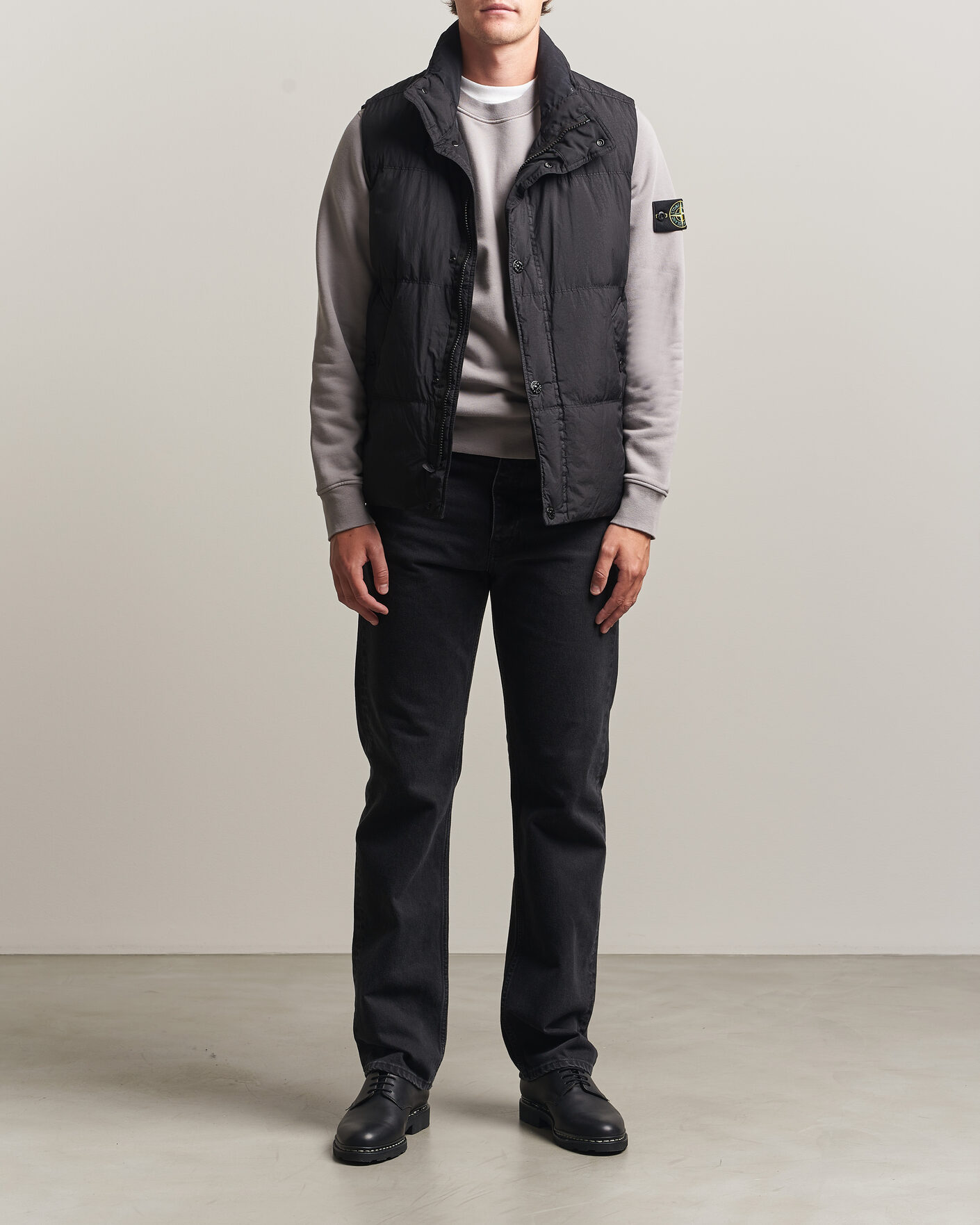 Heren | Gilets | Stone Island | Crinkle Reps Down Vest Black