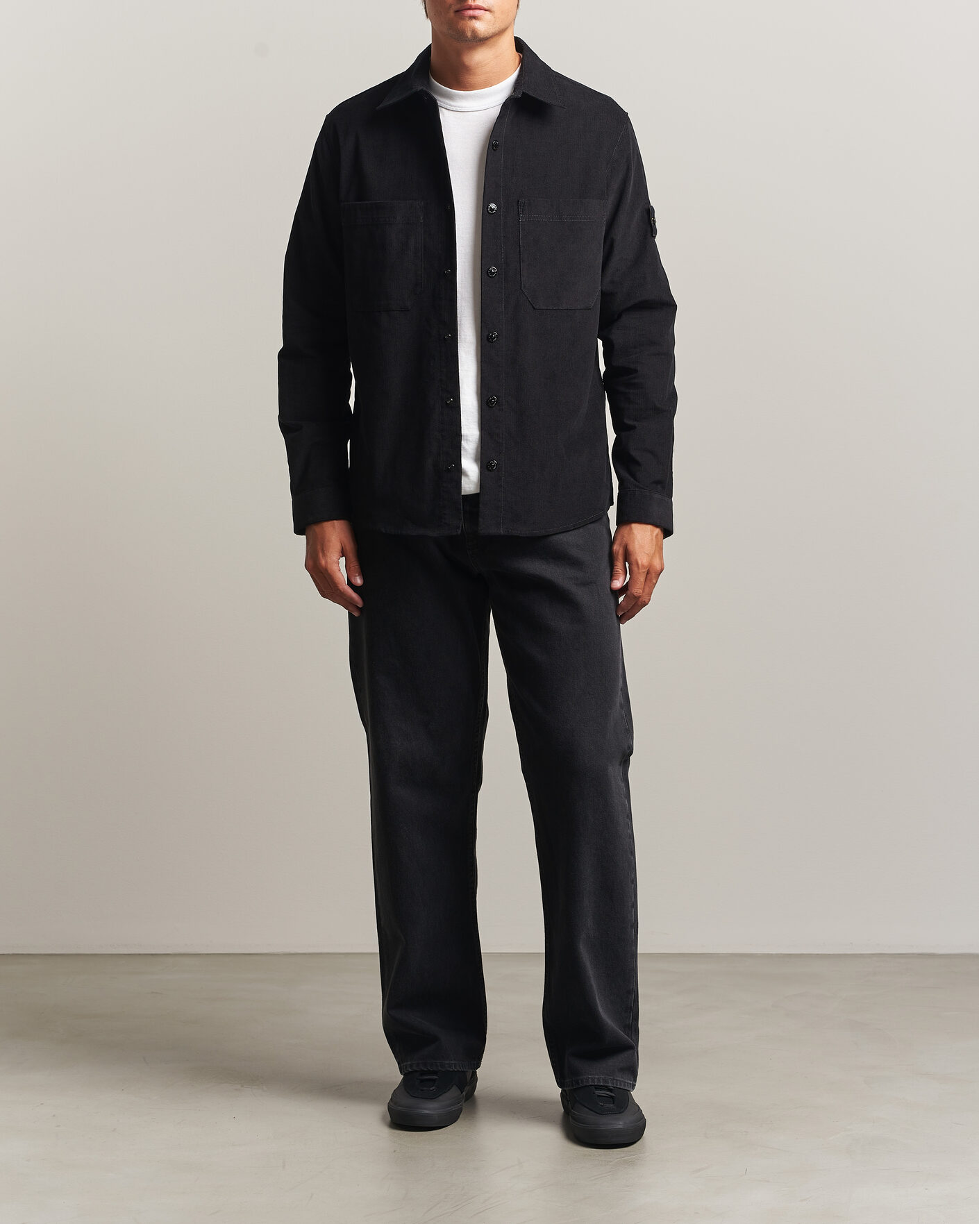 Heren | Overhemden | Stone Island | Micro Cord Overshirt Black