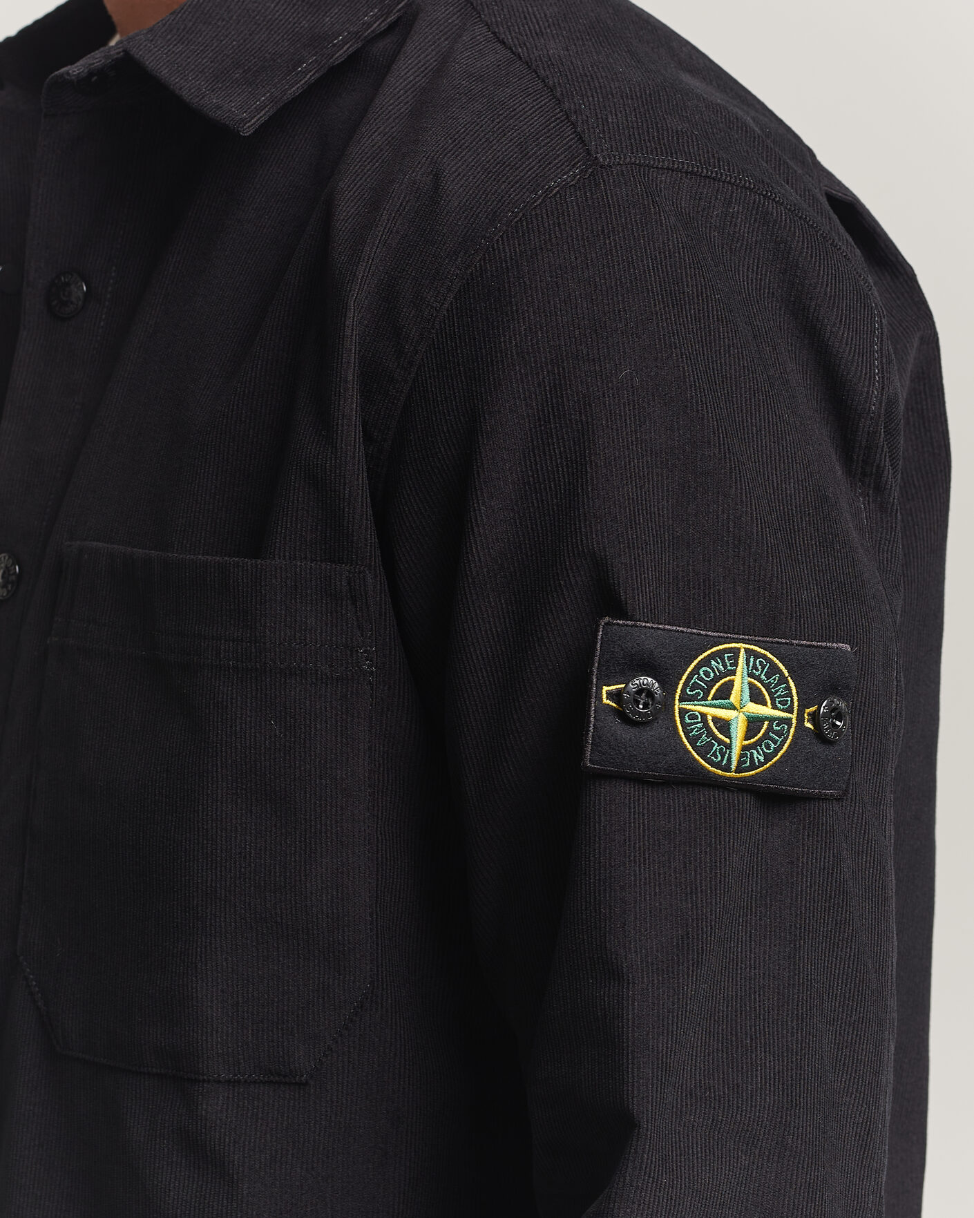 Heren | Overhemden | Stone Island | Micro Cord Overshirt Black