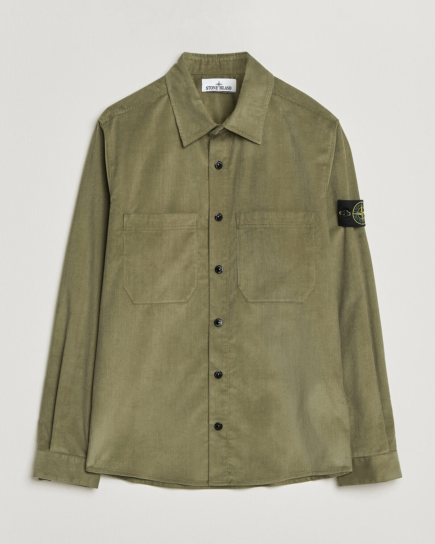 Heren | Overhemden | Stone Island | Micro Cord Overshirt Miltary Green