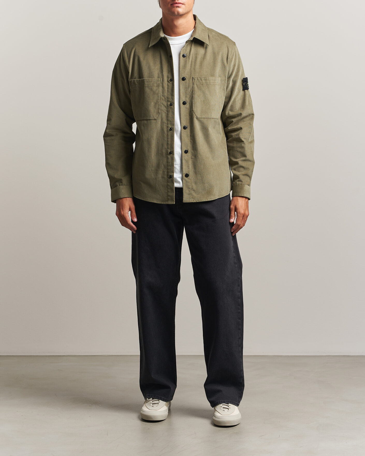 Heren | Overhemden | Stone Island | Micro Cord Overshirt Miltary Green